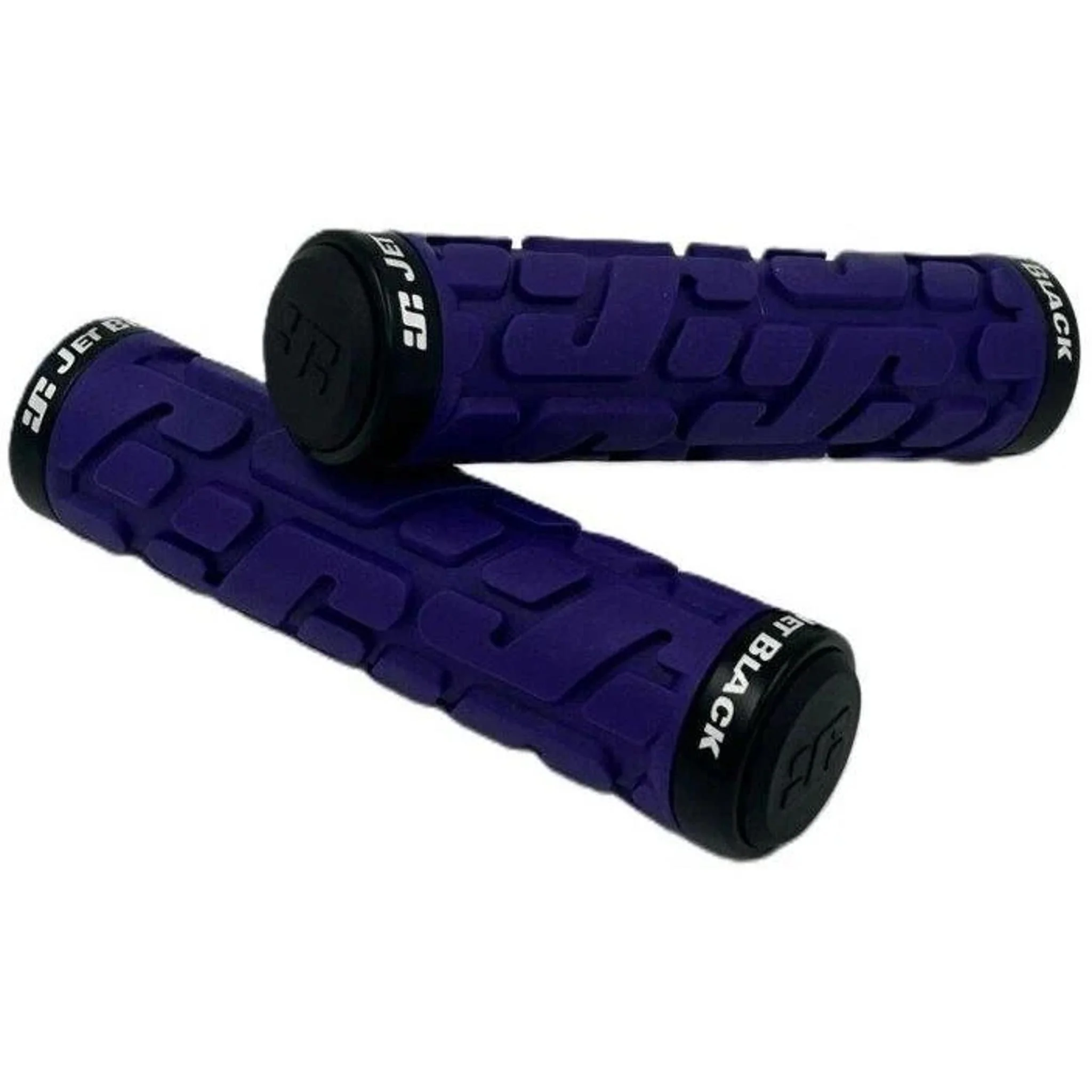 Jetblack Rivet Lock On Grips Purple/Black Rings