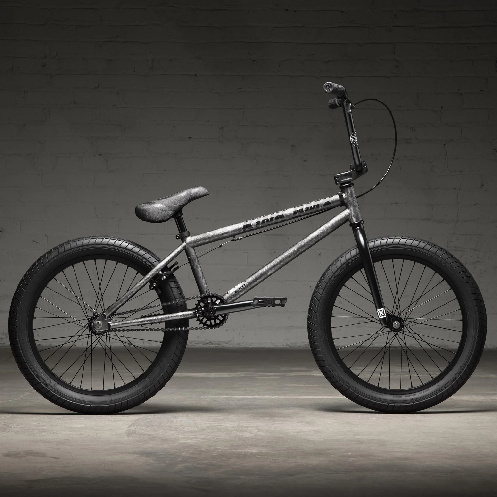 Kink Curb BMX Bike Matte Brushed Silver - Image 3