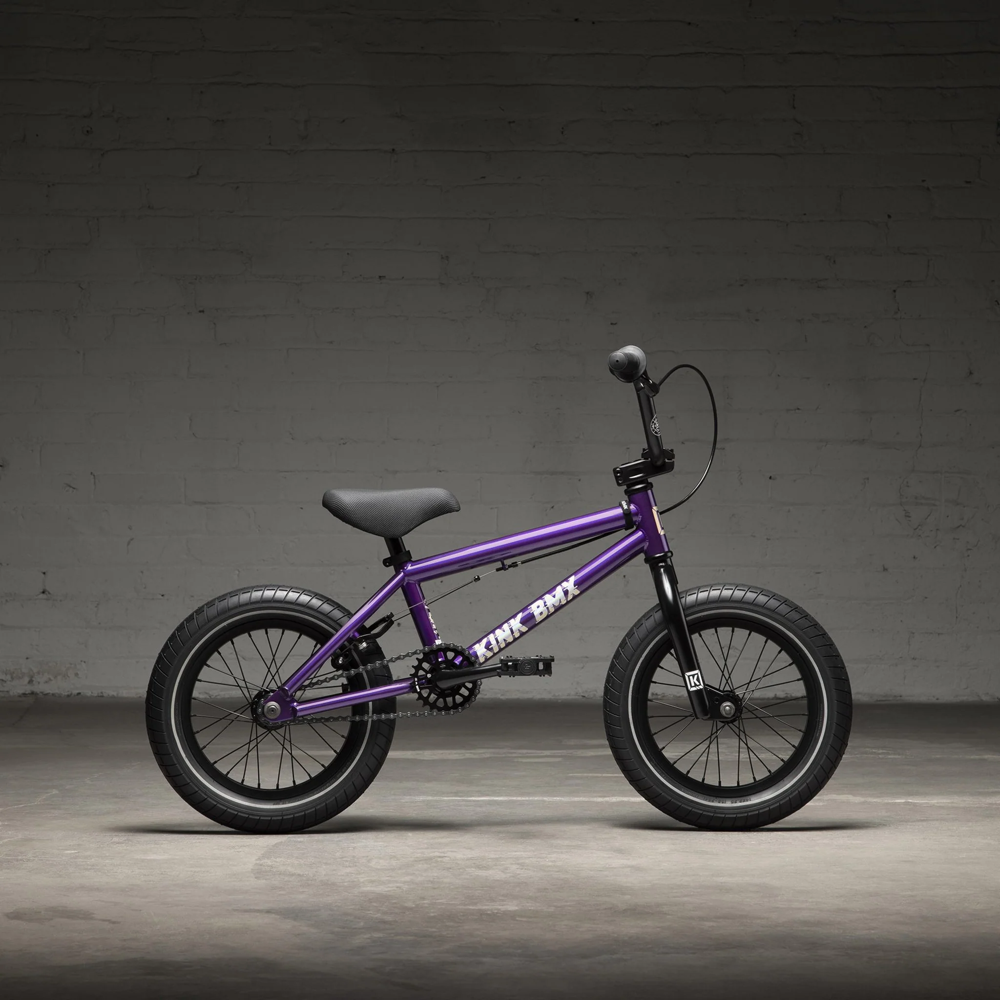 Kink Pump 14" Kids BMX Bike Gloss Digital Purple - Image 3