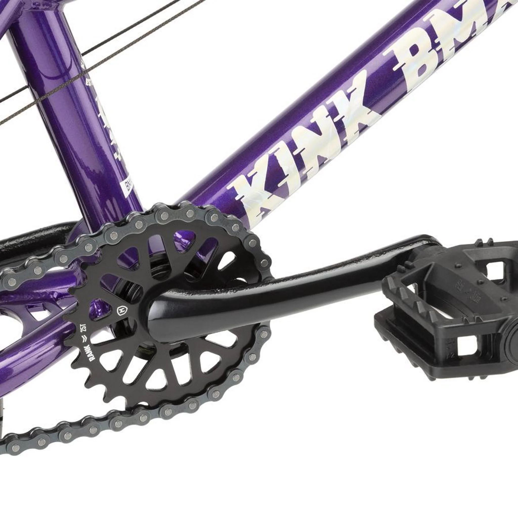 Kink Pump 14" Kids BMX Bike Gloss Digital Purple - Image 6