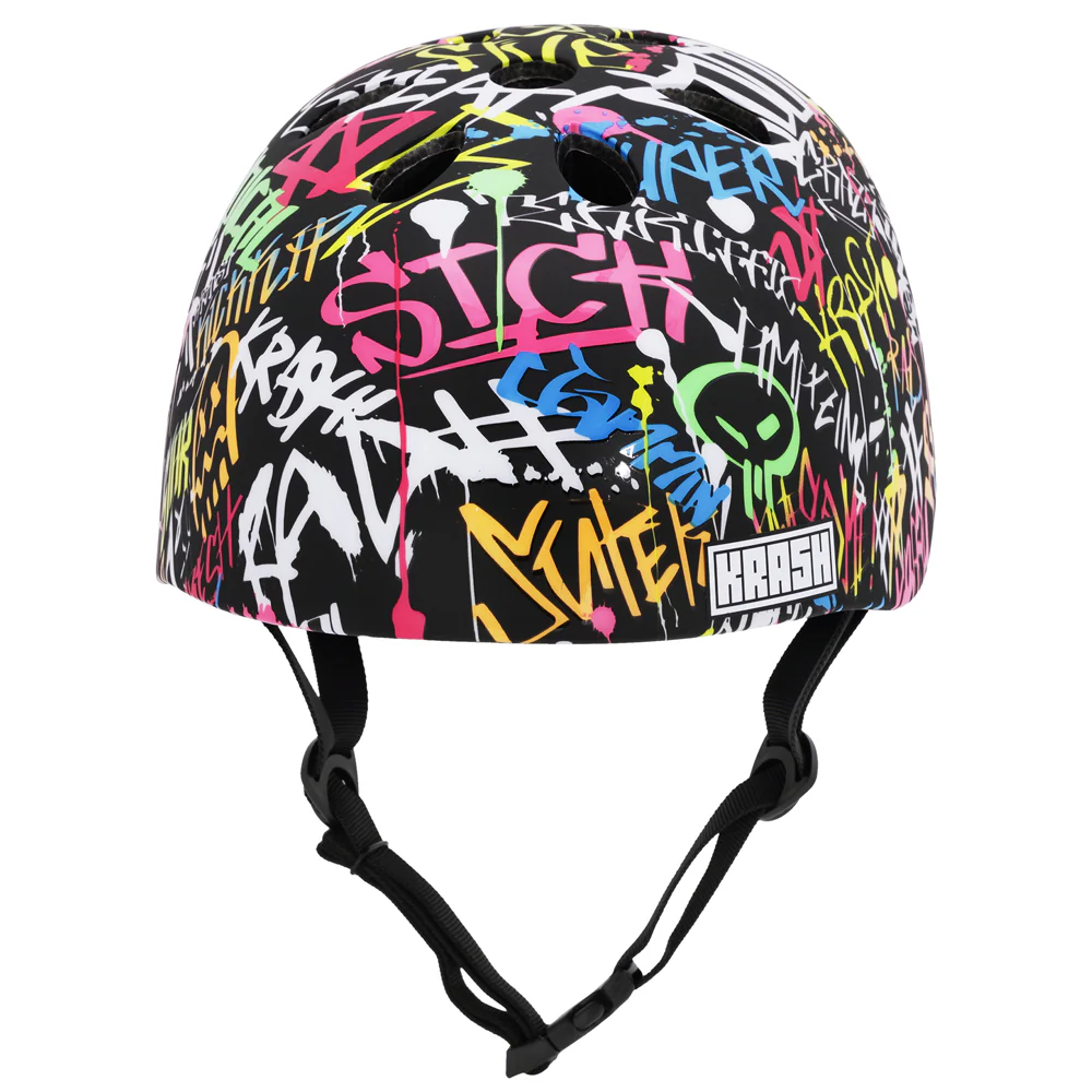 Krash Street Writer Youth Black/Neon Helmet - Image 3