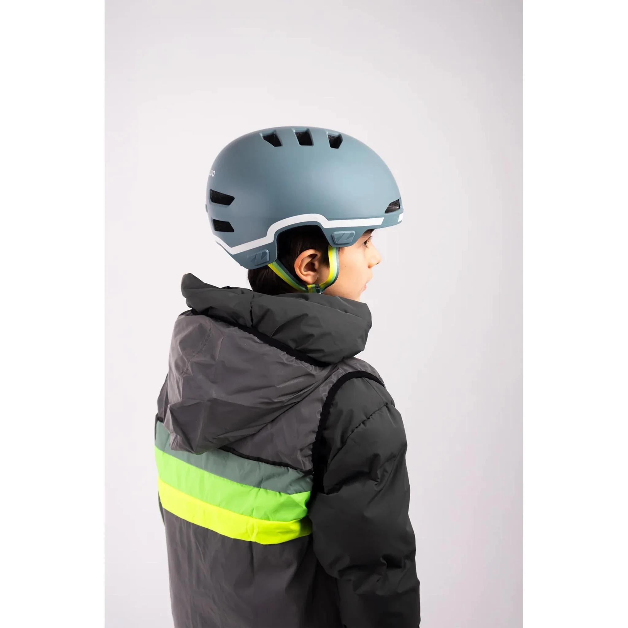 Lazer Maze Jr Kineticore Kids Helmet 50-56cm Gofluo Green Reflective - Image 2
