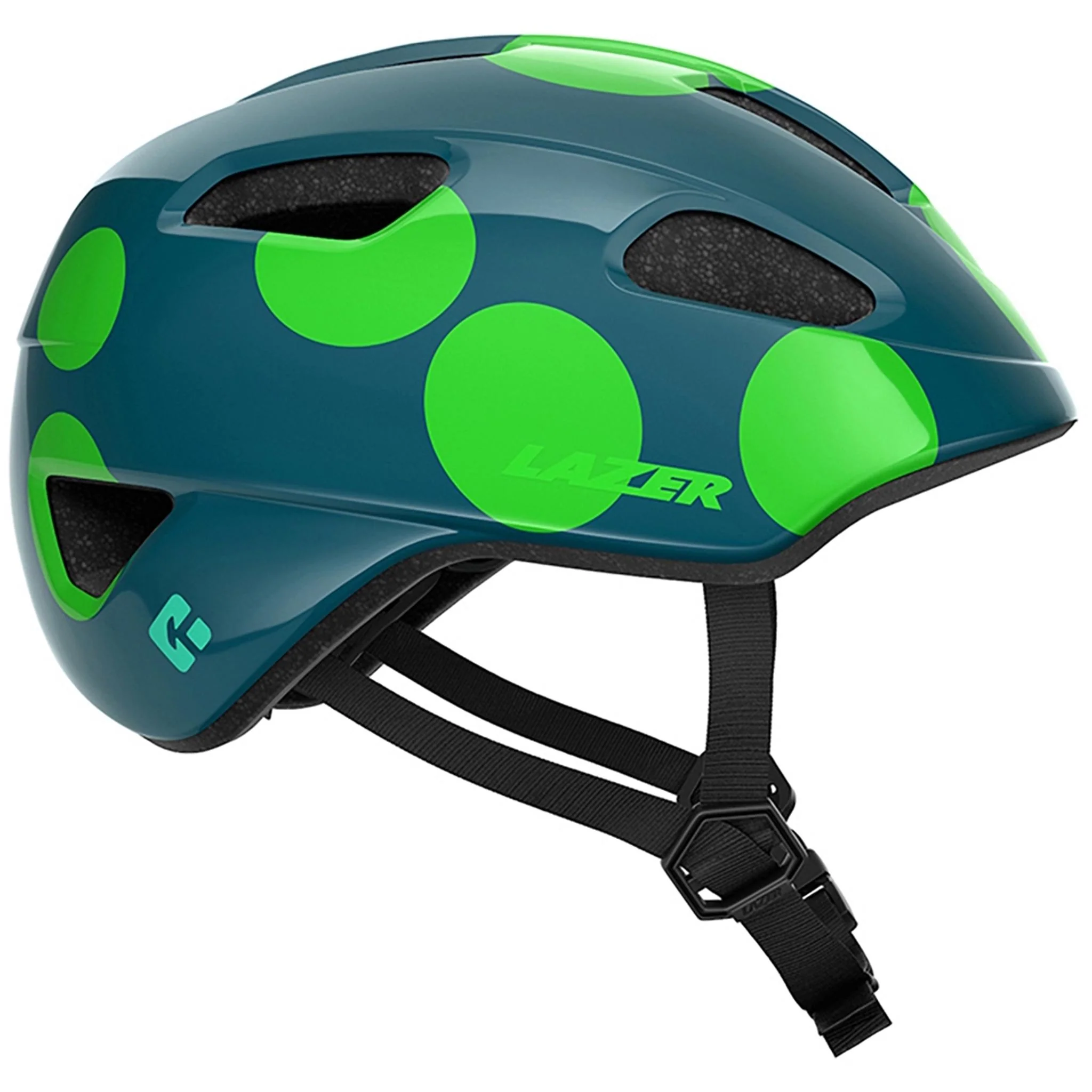 Lazer Nutz 2.0 Kineticore Kids Helmet Green Dots UNI 50-56cm