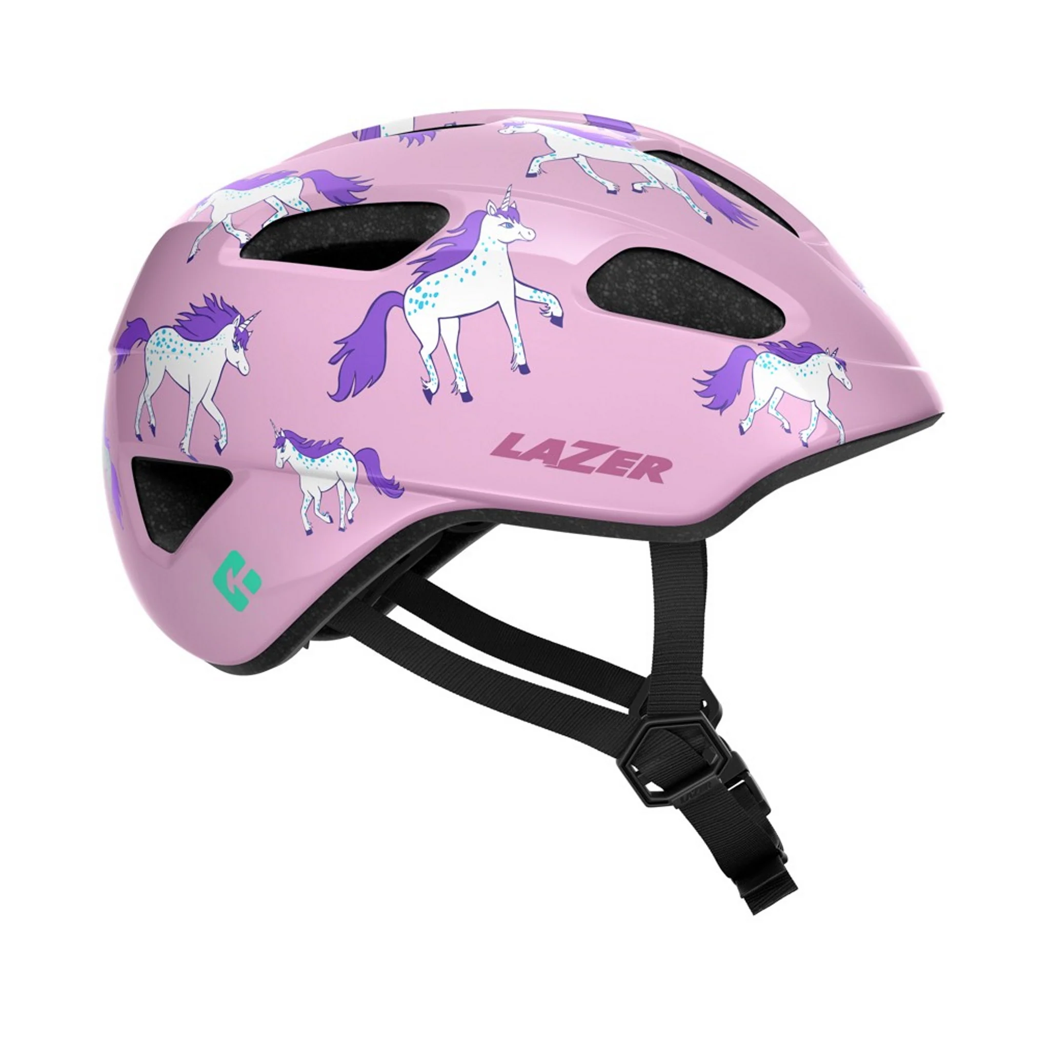 Lazer Nutz Kineticore Kid's Helmet Pink Unicorns - Image 4