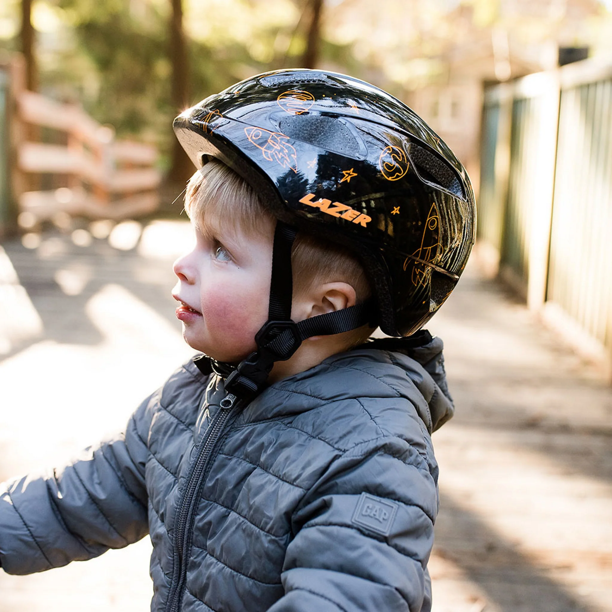 Lazer Pnut Kineticore Toddler Helmet Rockets - Image 2