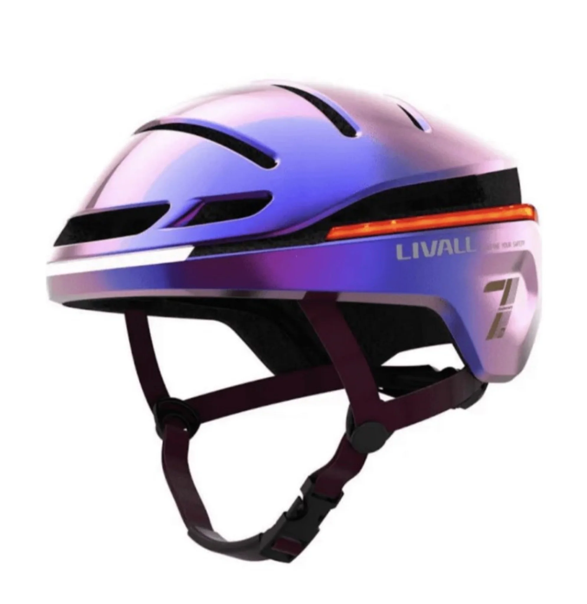 Livall EVO21 Smart Helmet Ultra Violet - Image 2