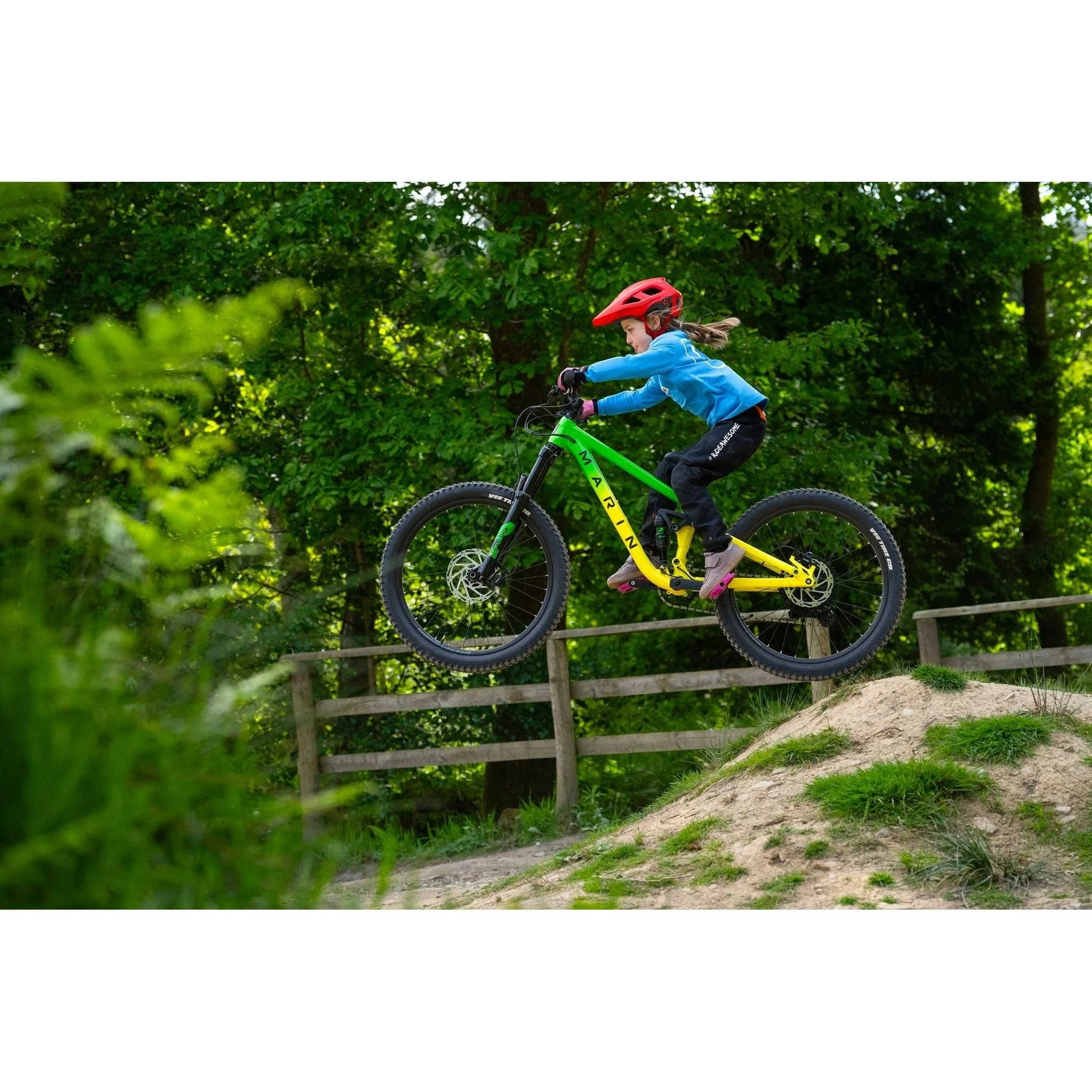 Marin Rift Zone 26" Kids Trail Bike Green/Yellow Fade - Image 4