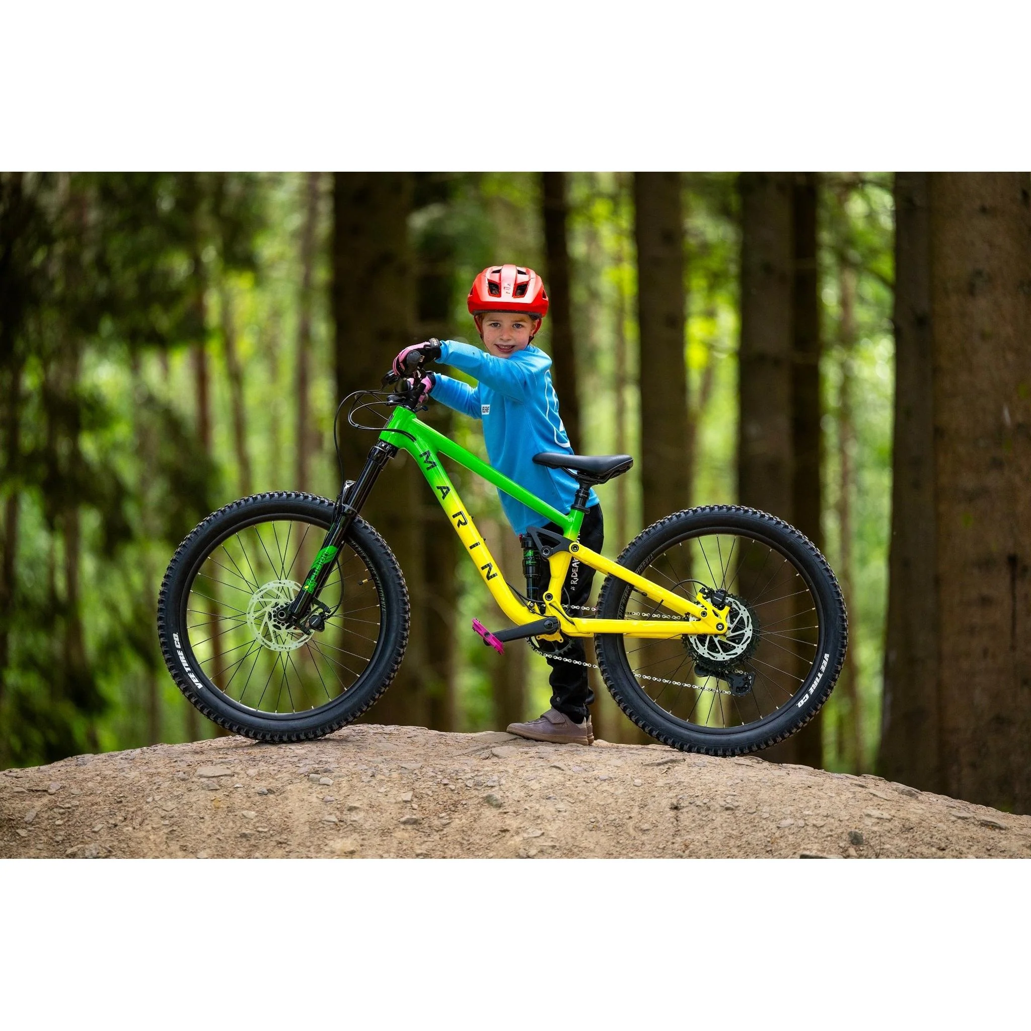 Marin Rift Zone Jr 24" Kids Trail Bike Green/Yellow Fade - Image 2