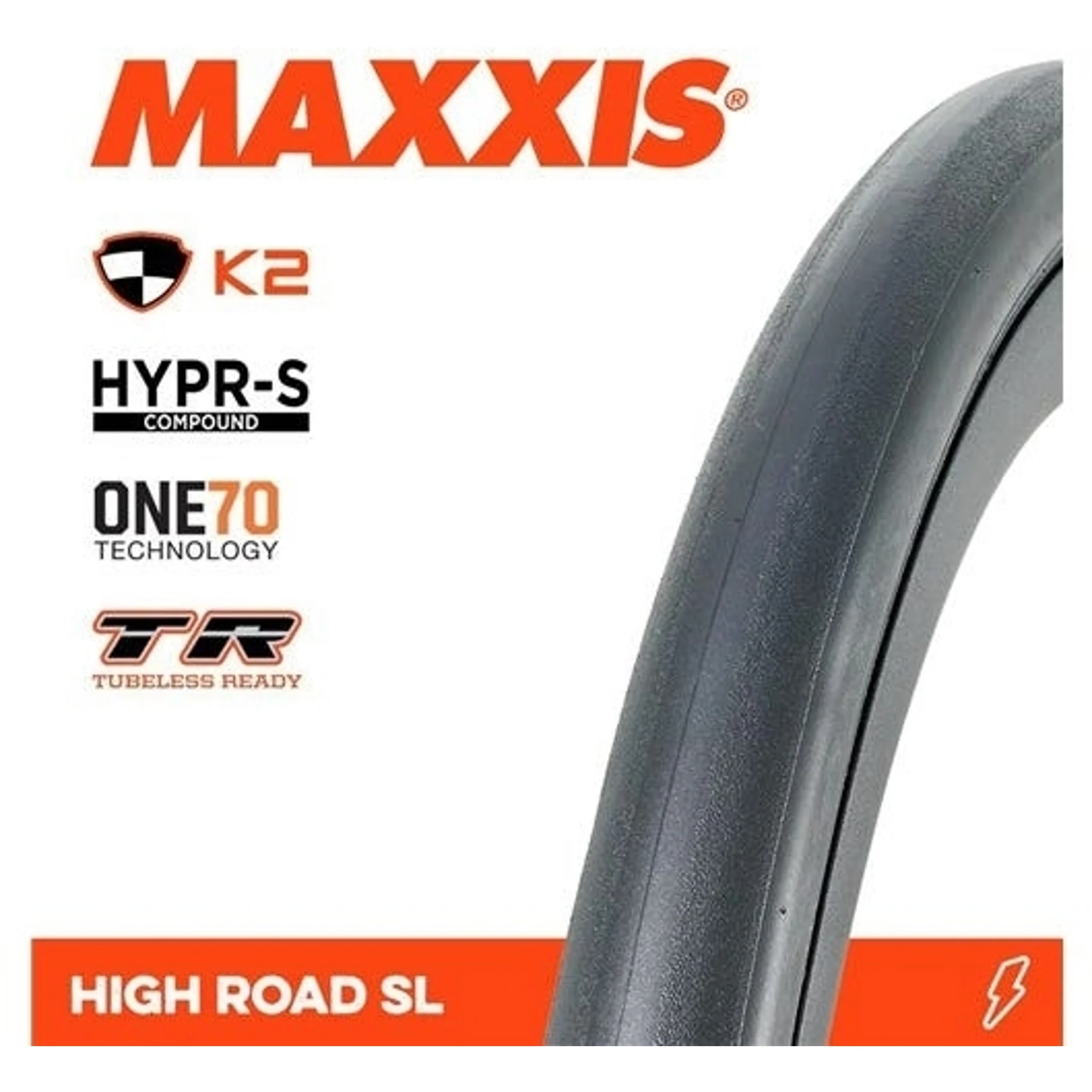 Maxxis High Road SL Tyre HYPRSK2 ONE70 TR 700 x 25c - Image 2