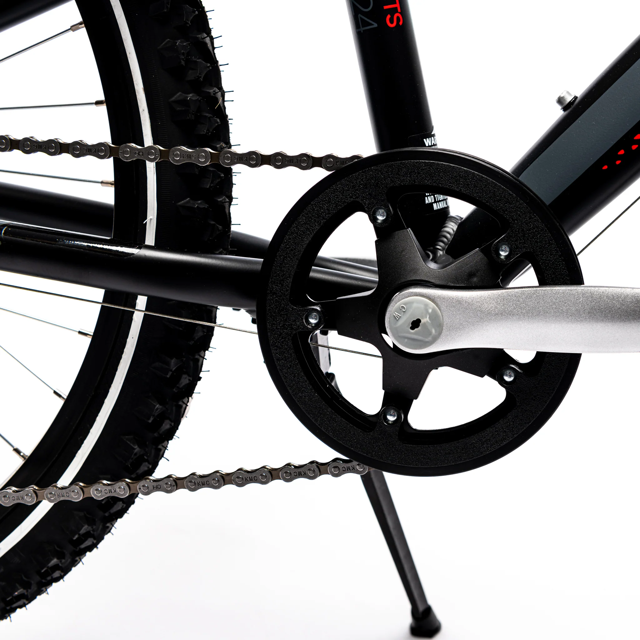 Merida Matts J24 - 24" Kids Bike Black/Grey/Red - Image 4