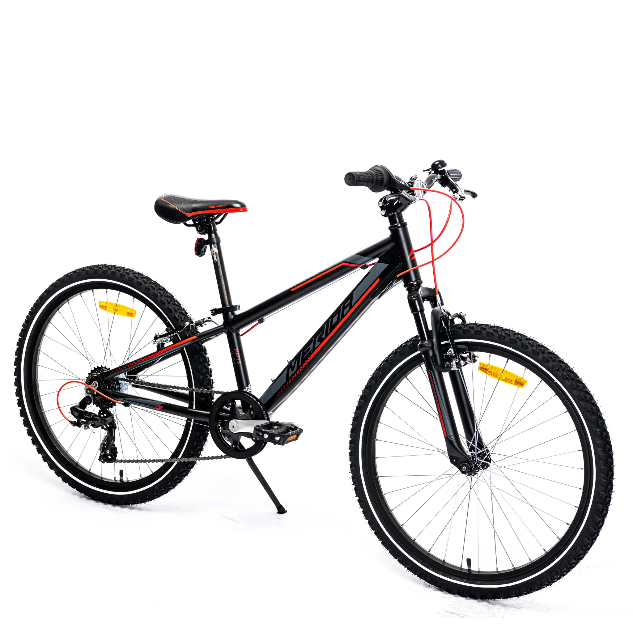 Merida Matts J24 - 24" Kids Bike Black/Grey/Red - Image 9