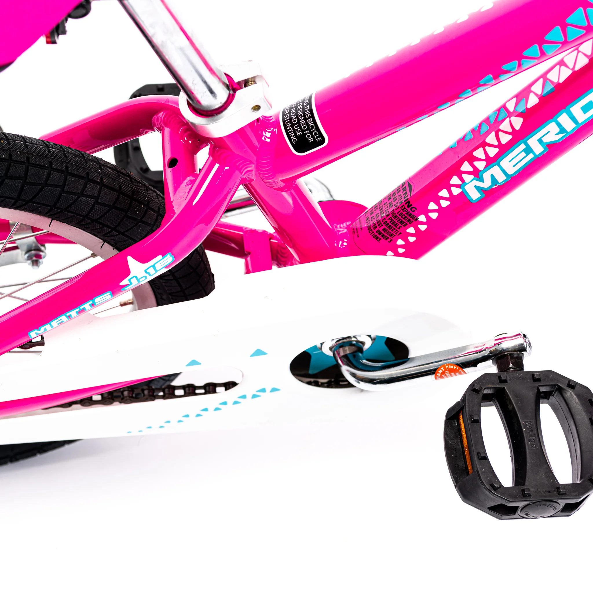 Merida Matts J16 - 16" Kids Bike Dark Pink/White - Image 4