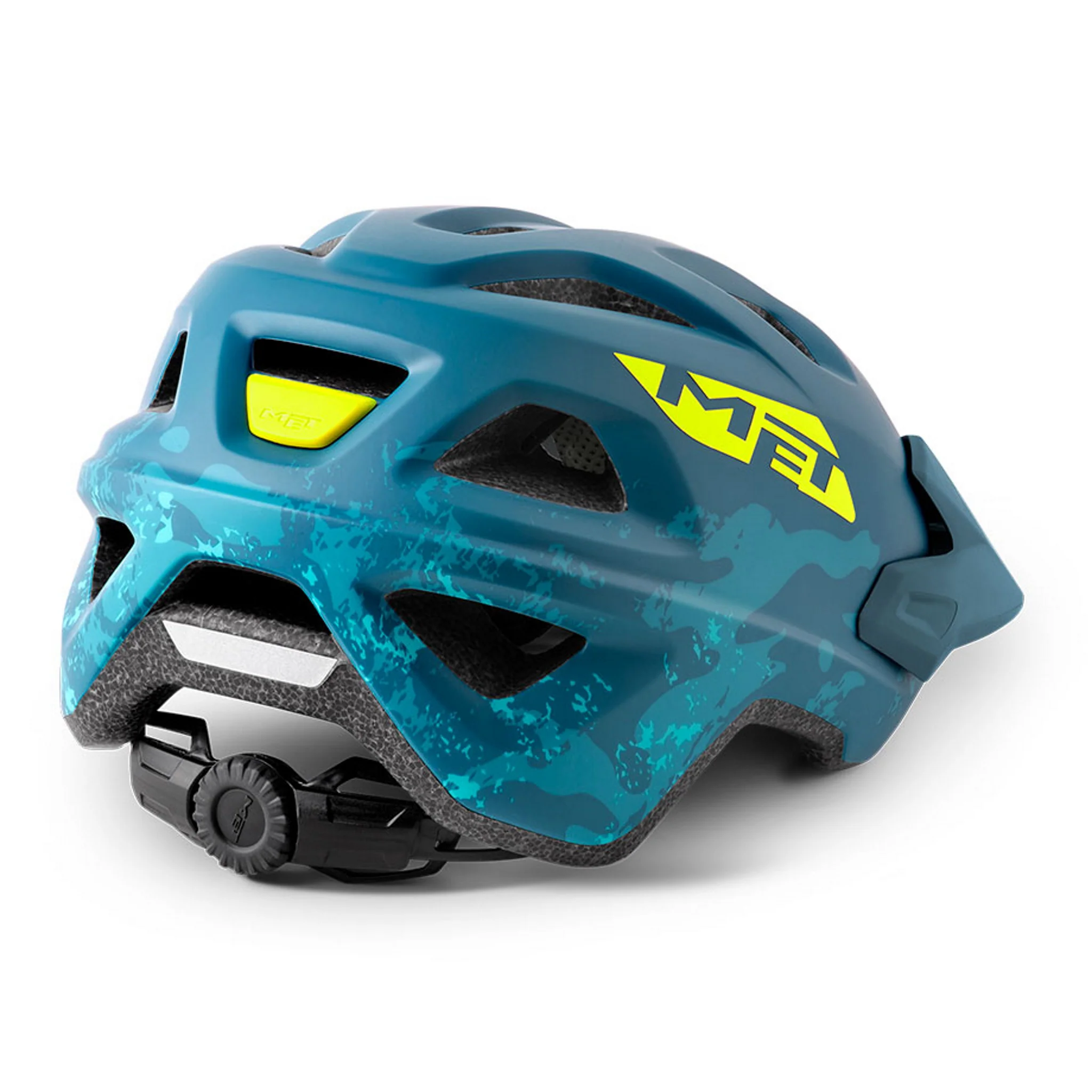 Met Eldar Kid’s MTB Helmet Petrol Blue Camo - Image 3