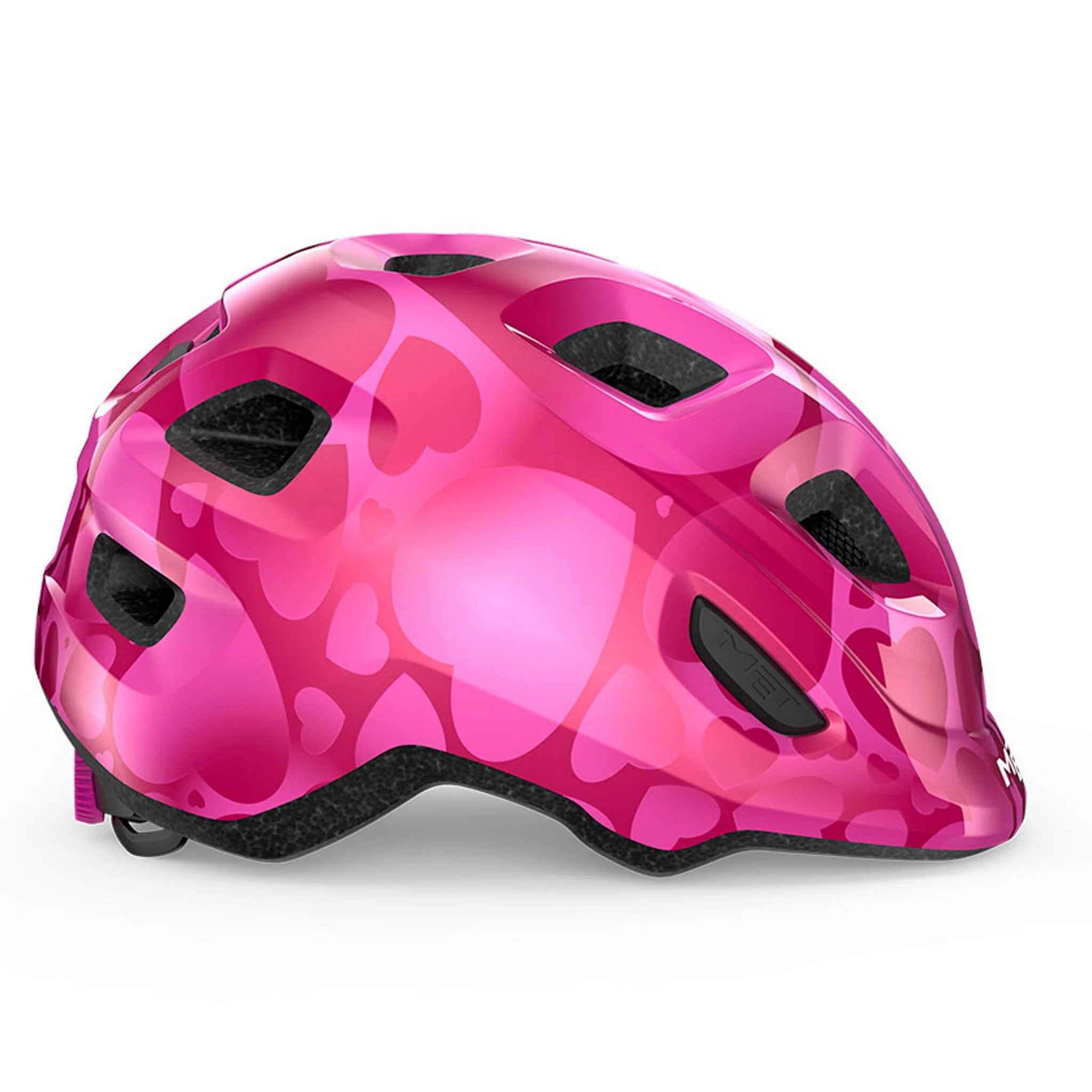 Met Hooray Kid’s Helmet Pink Hearts - Image 2