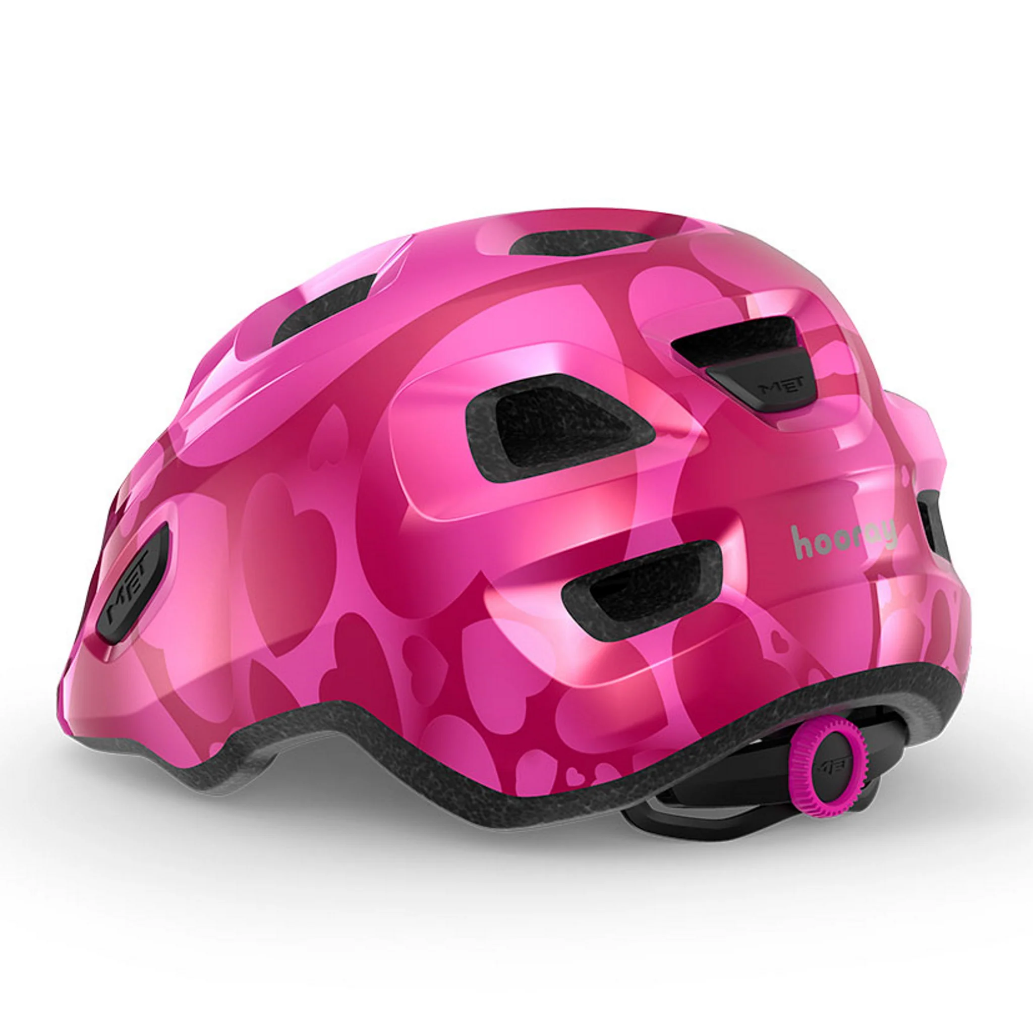 Met Hooray Kid’s Helmet Pink Hearts - Image 4