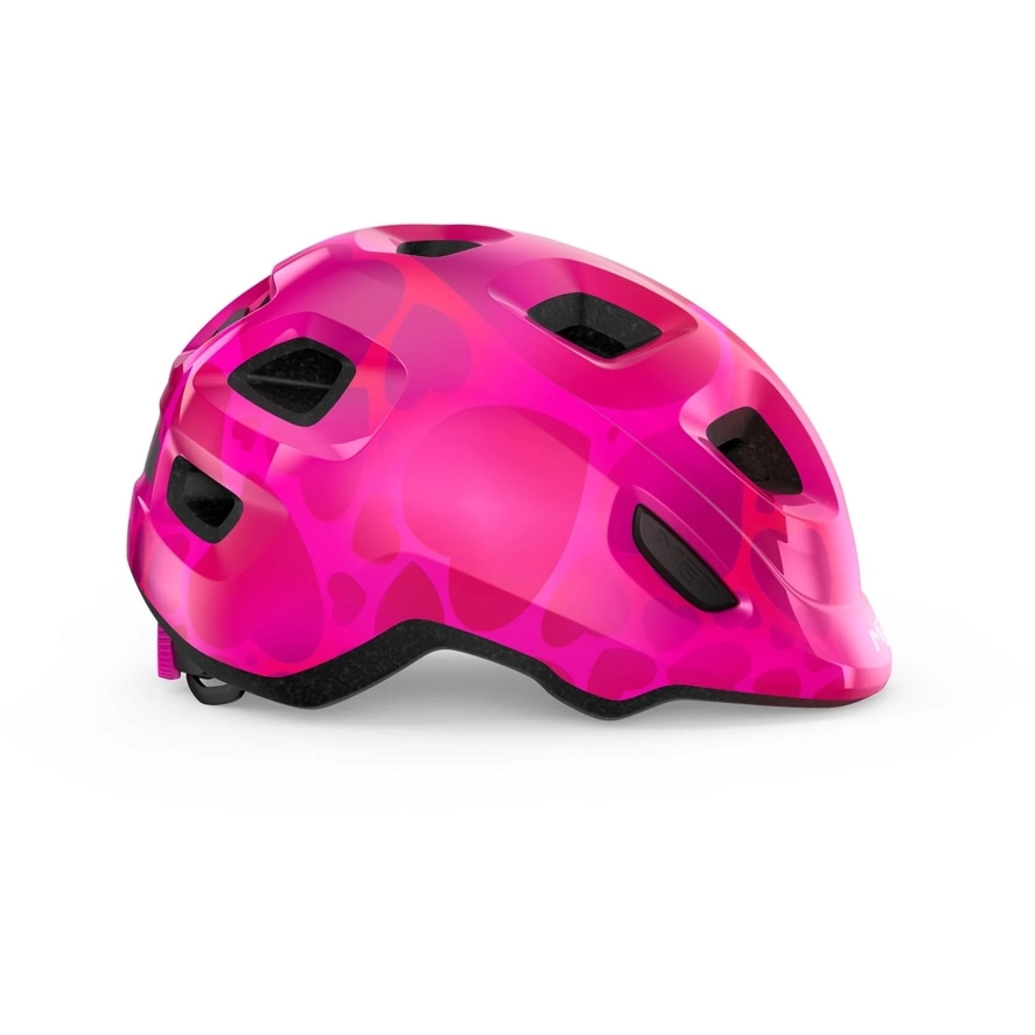 MET Hooray Kids Helmet Pink Hearts SM 52-55cm - Image 2