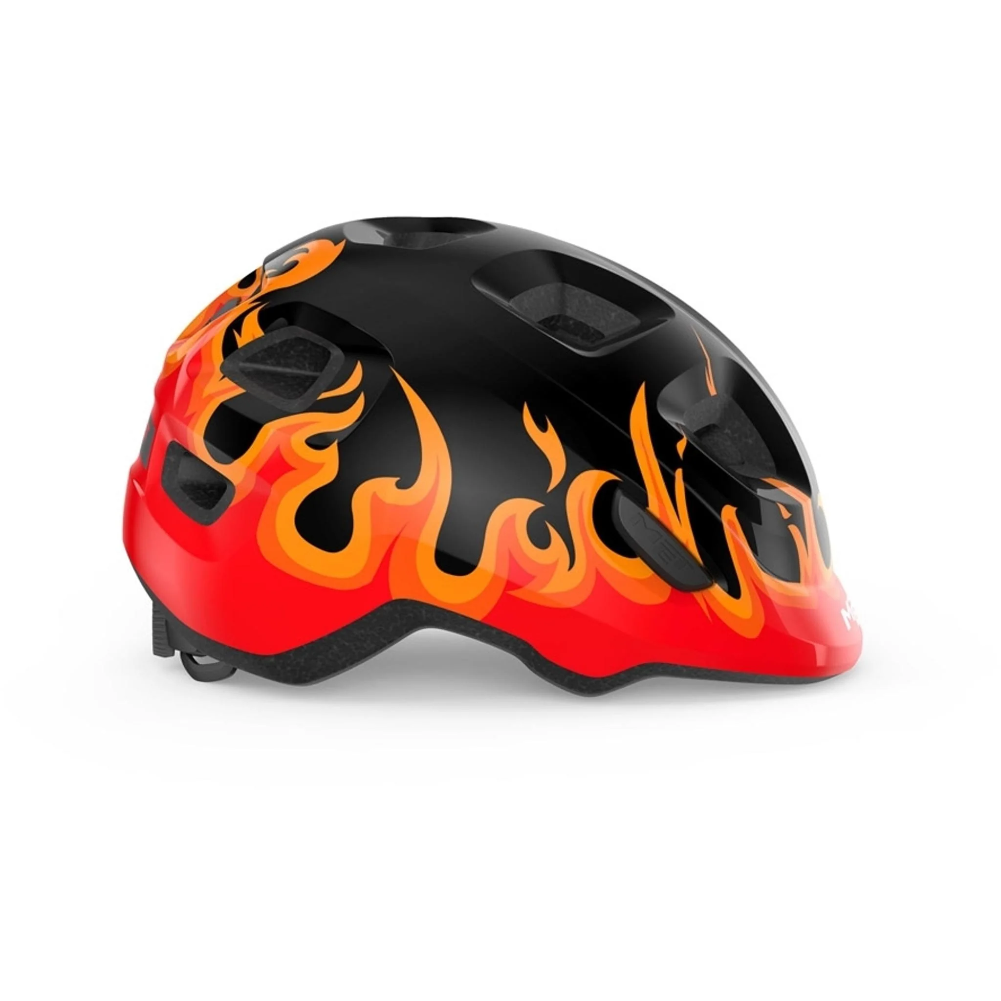 MET Hooray Kids Helmet Black Flames XS 46-52cm - Image 2