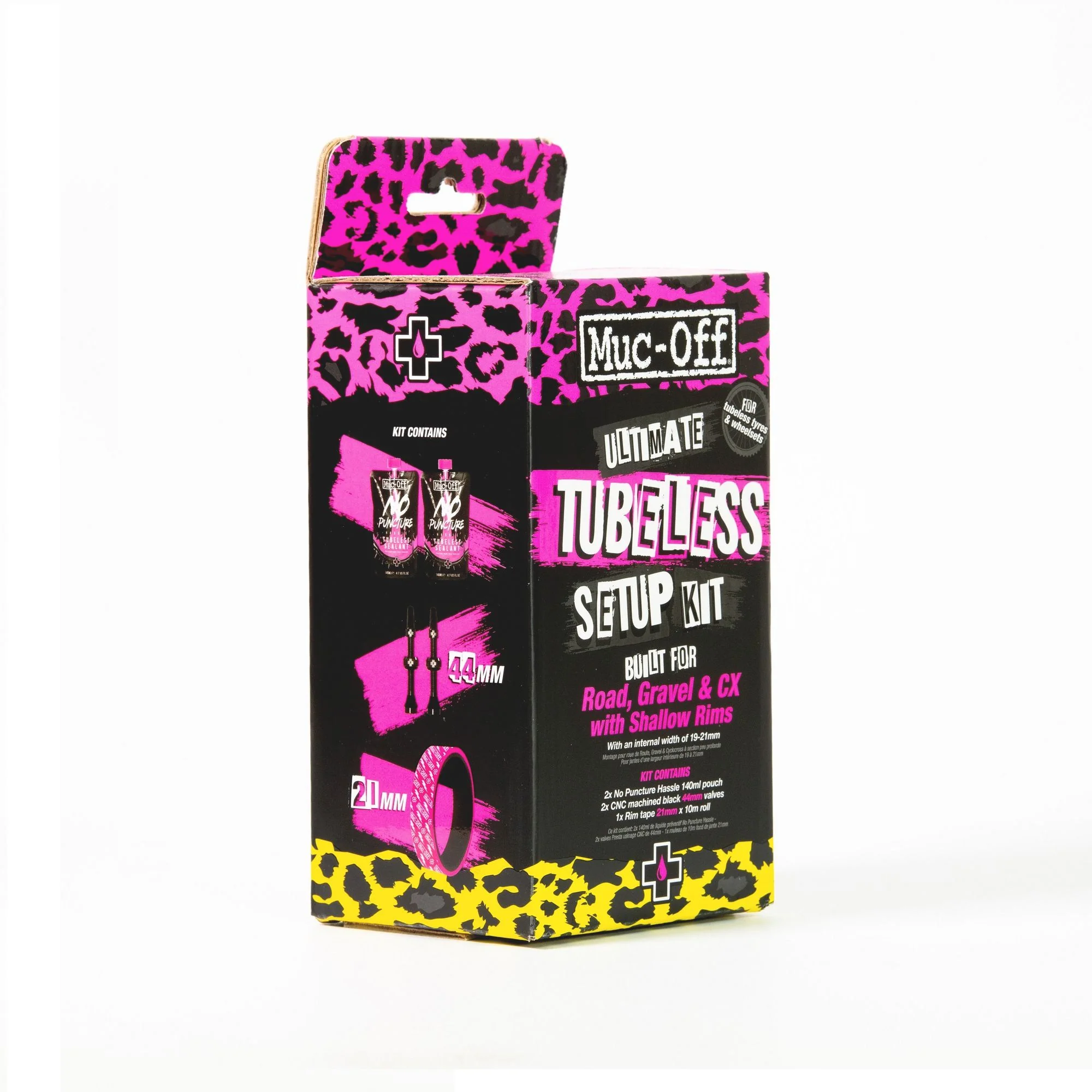 Muc-Off Ultimate Tubeless Setup Kit Road 21mm Tape/44mm Valve