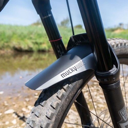 Mucky Nutz Guard Classic Face Fender Front Silver - Image 2