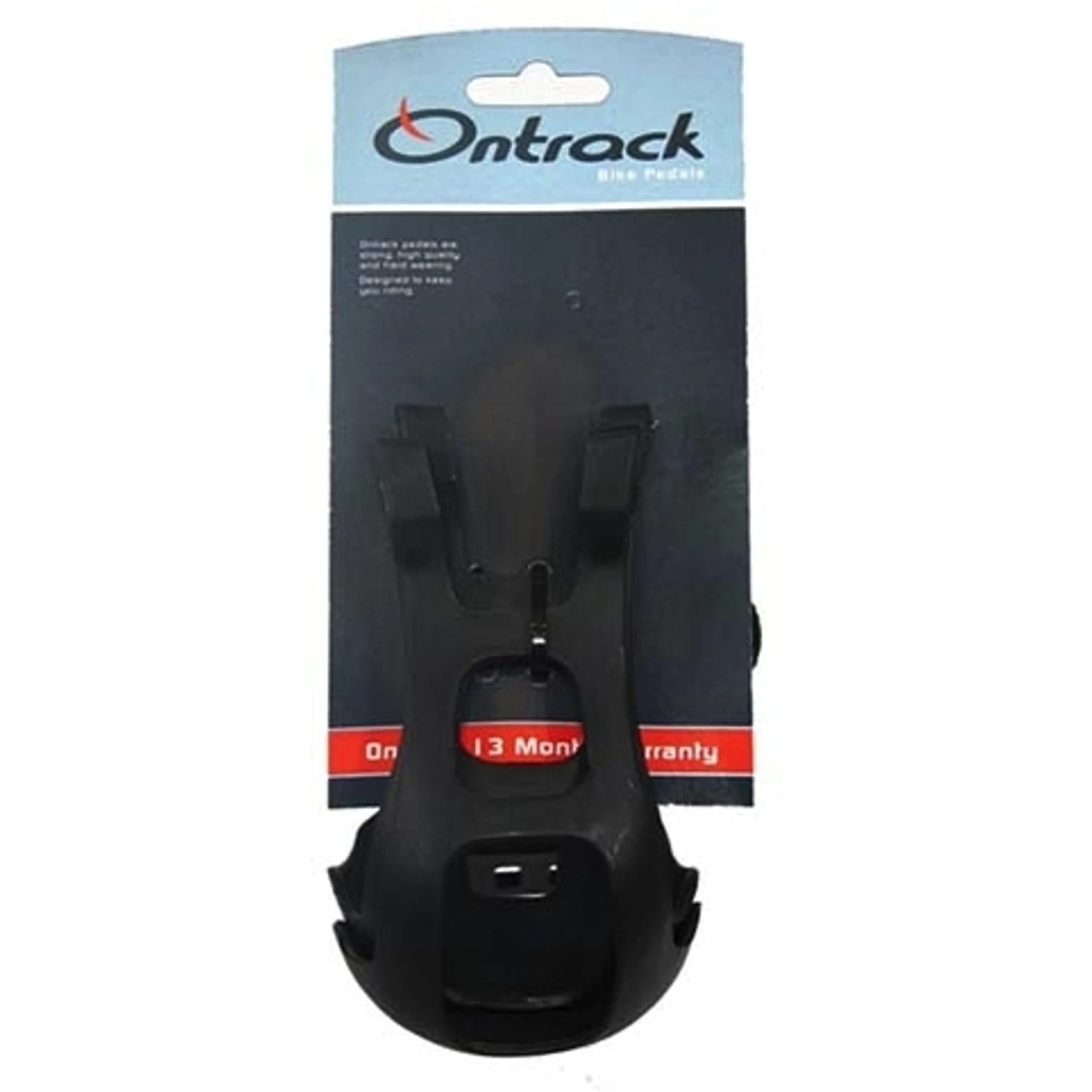 On Track MTB Toe Clip With Straps Black Plastic