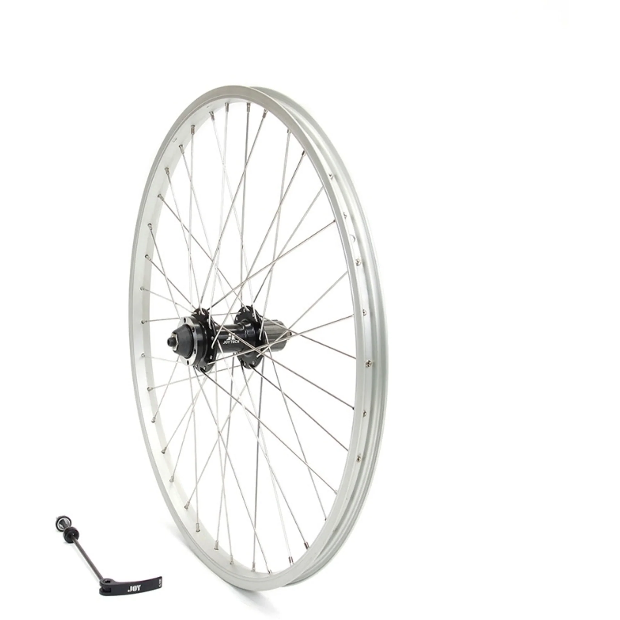 On Track Wheel 24" Rear 7 Speed Joytec 6-Bolt Disc Silver Rim / Black Hub