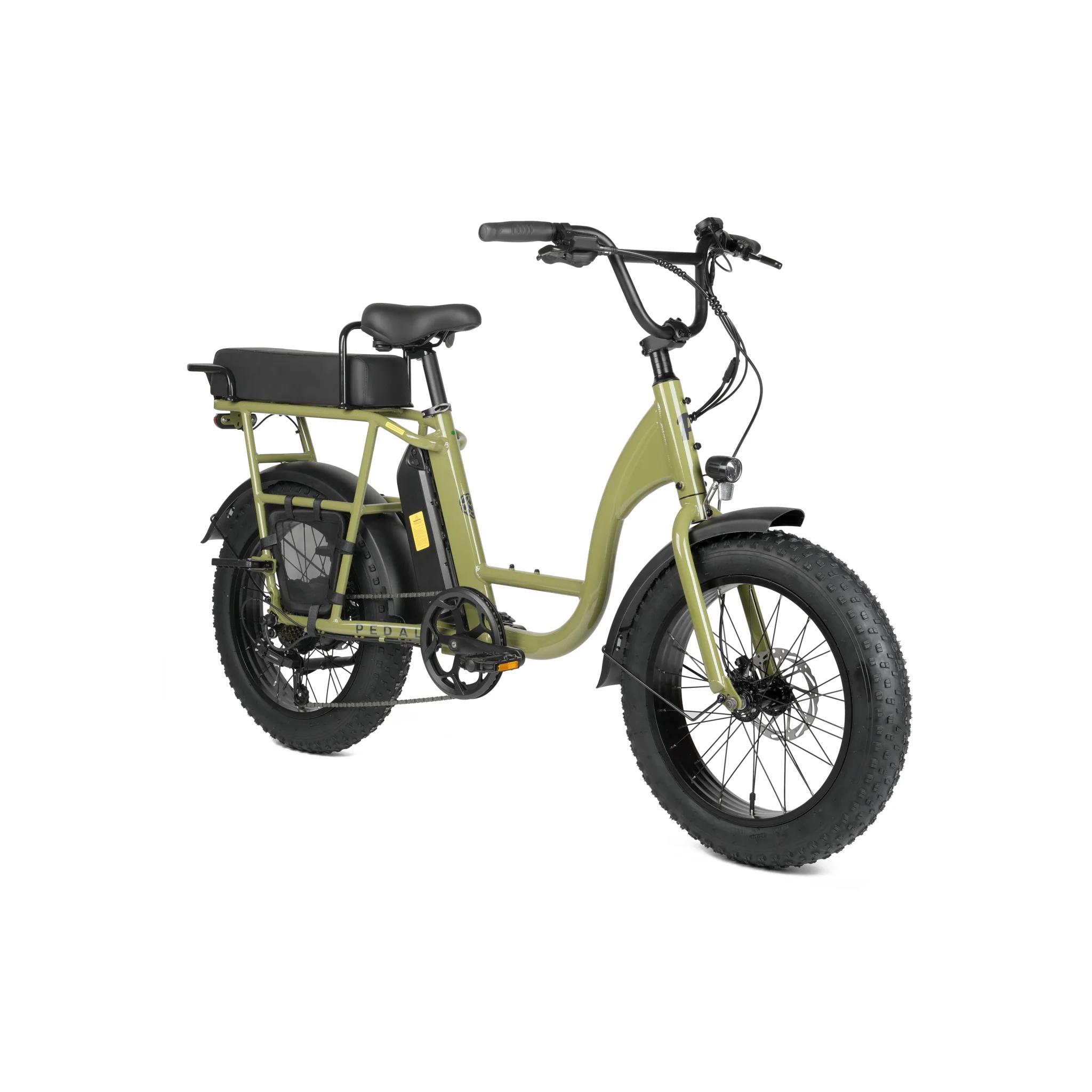 Pedal Brewer Electric Fat Tyre Cruiser Bike Dark Green 560Wh Battery - Image 2