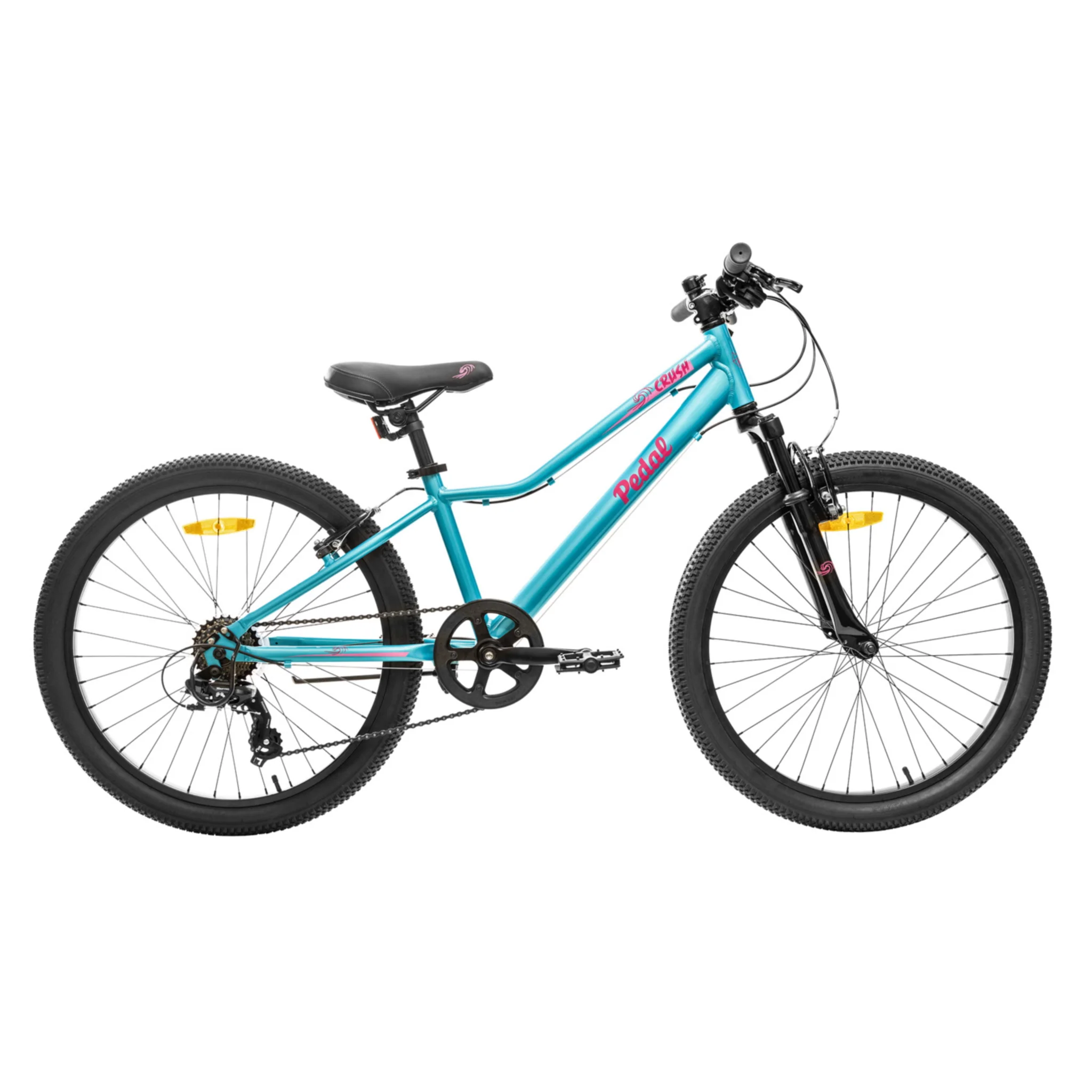 Pedal Crush 24" Kids Bike Teal/Pink - Image 2