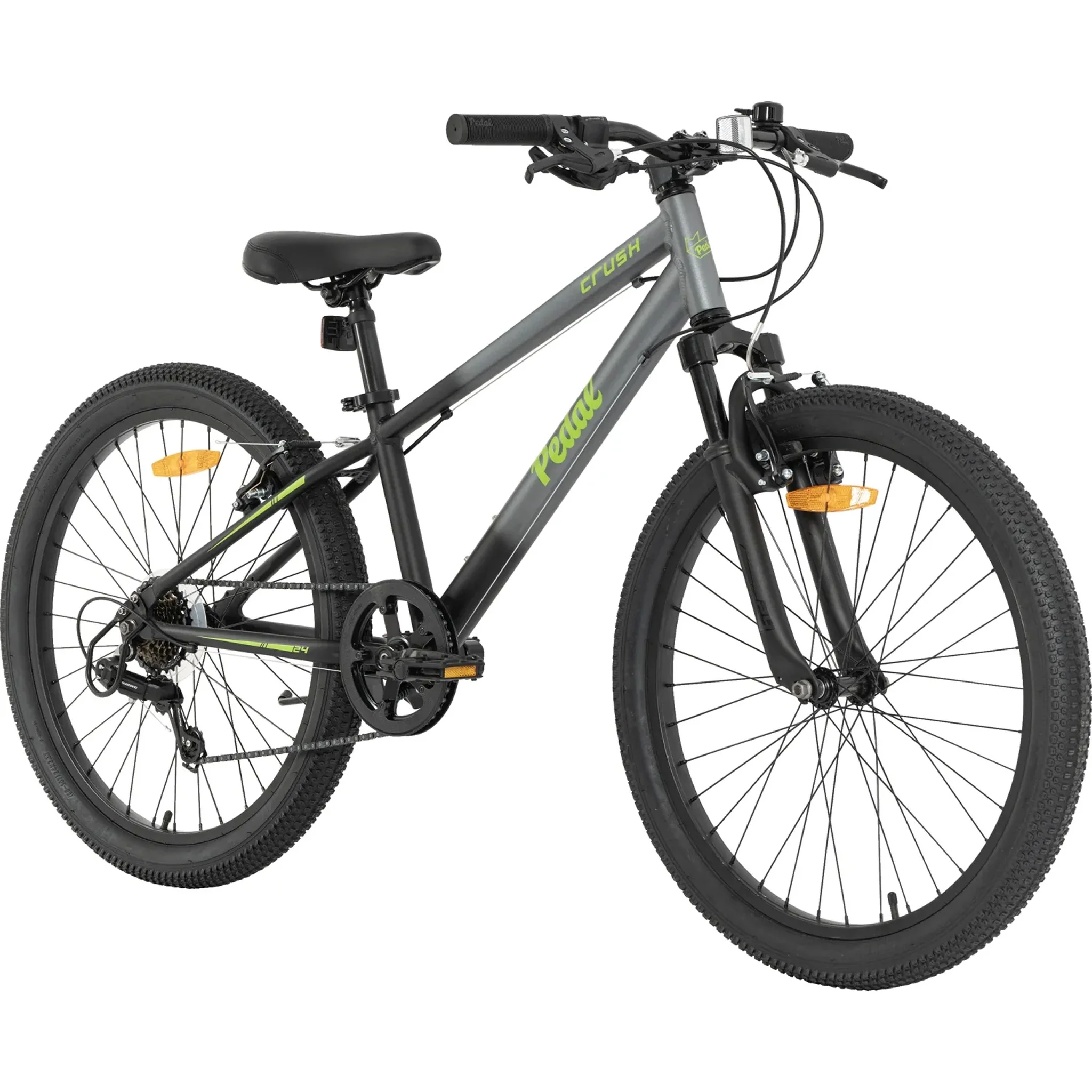 Pedal Crush 24" Kids Bike Grey/Black Fade - Image 2