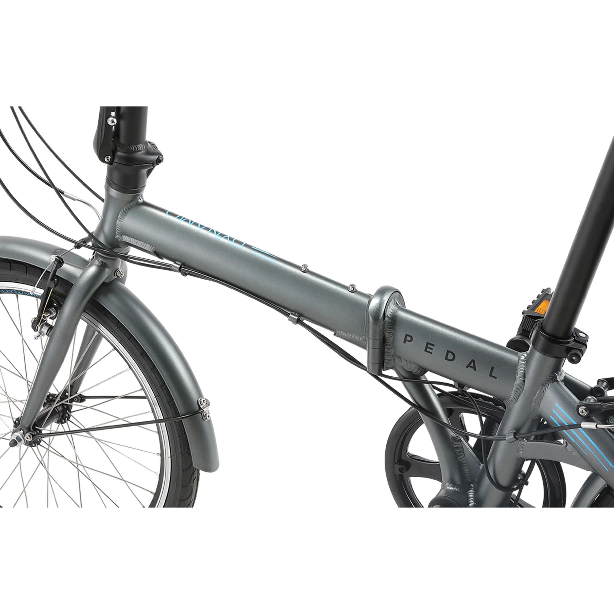 Pedal Dynamo Folding Electric Bike Charcoal - Image 4