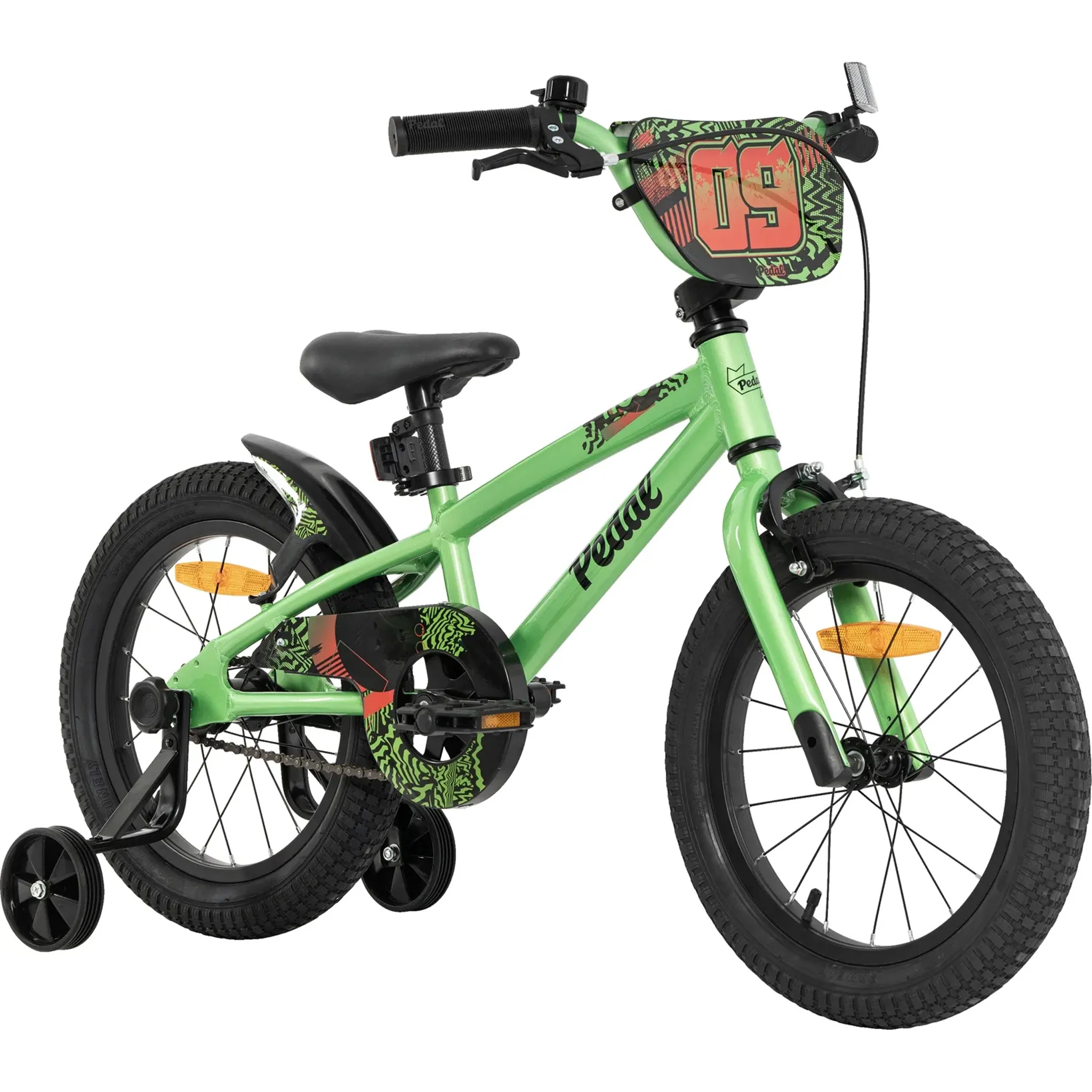 Pedal Hoot 16" Kids Bike Green - Image 2
