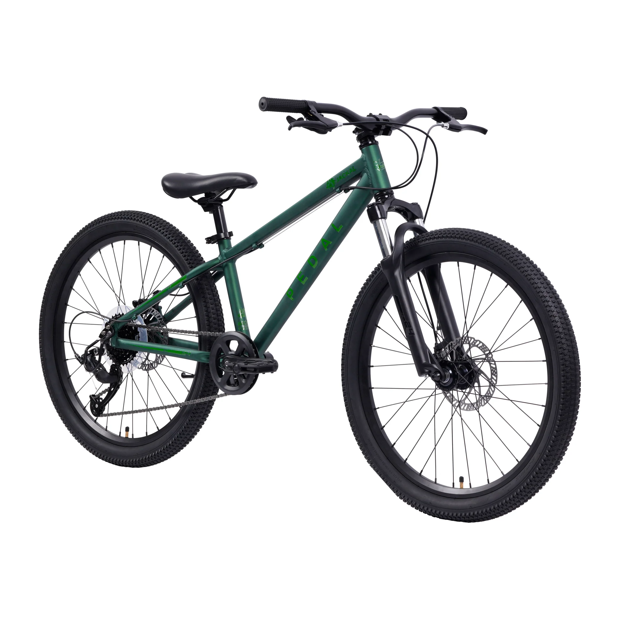 Pedal Jackal 24” Kids Mountain Bike Green - Image 2