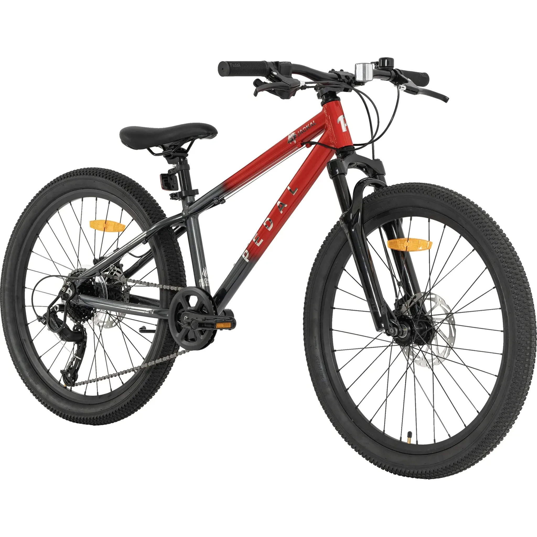 Pedal Jackal 24" Kids Bike Red/Charcoal Fade - Image 2
