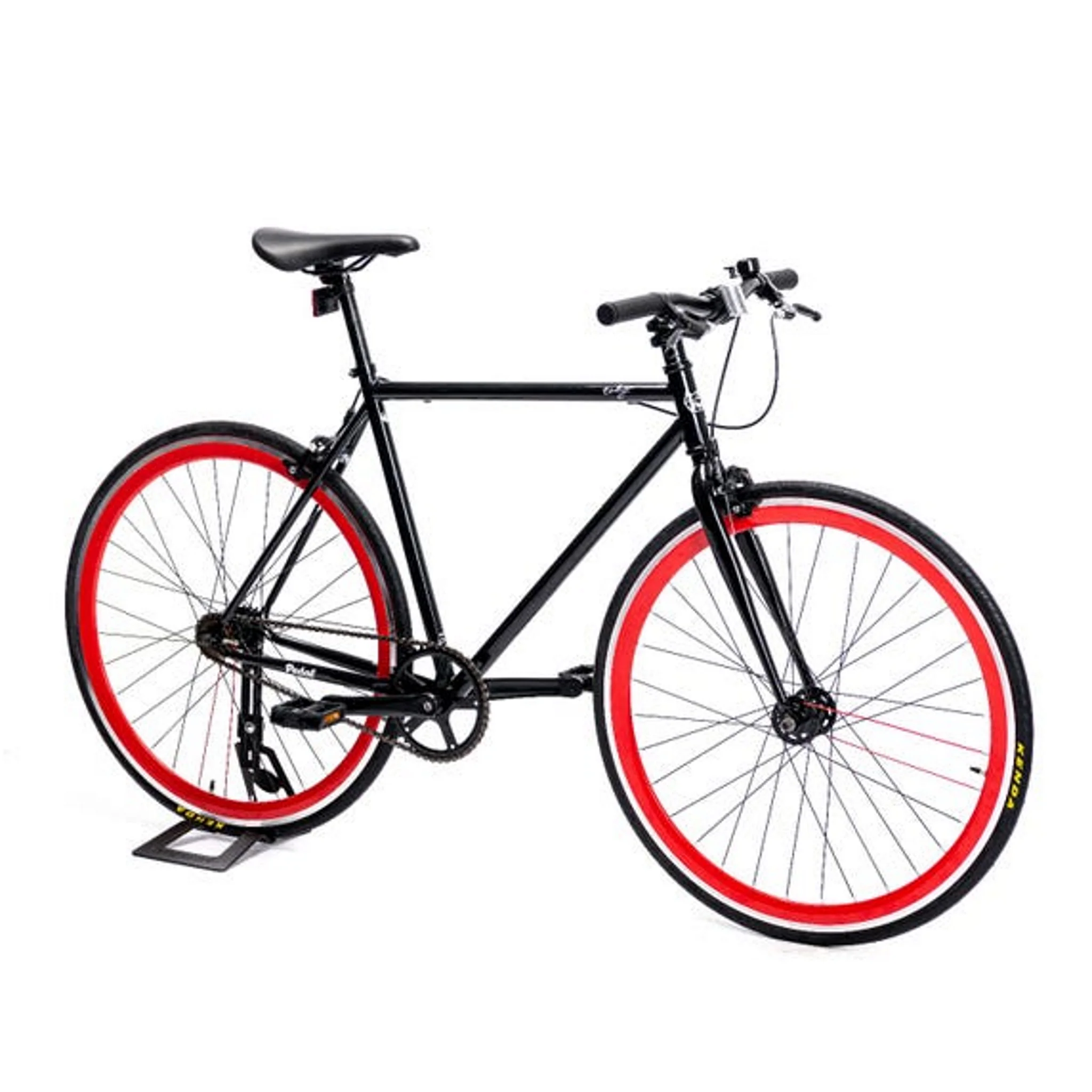 Pedal Messenger Urban Fixie Bike Tokyo Black/Red - Image 2