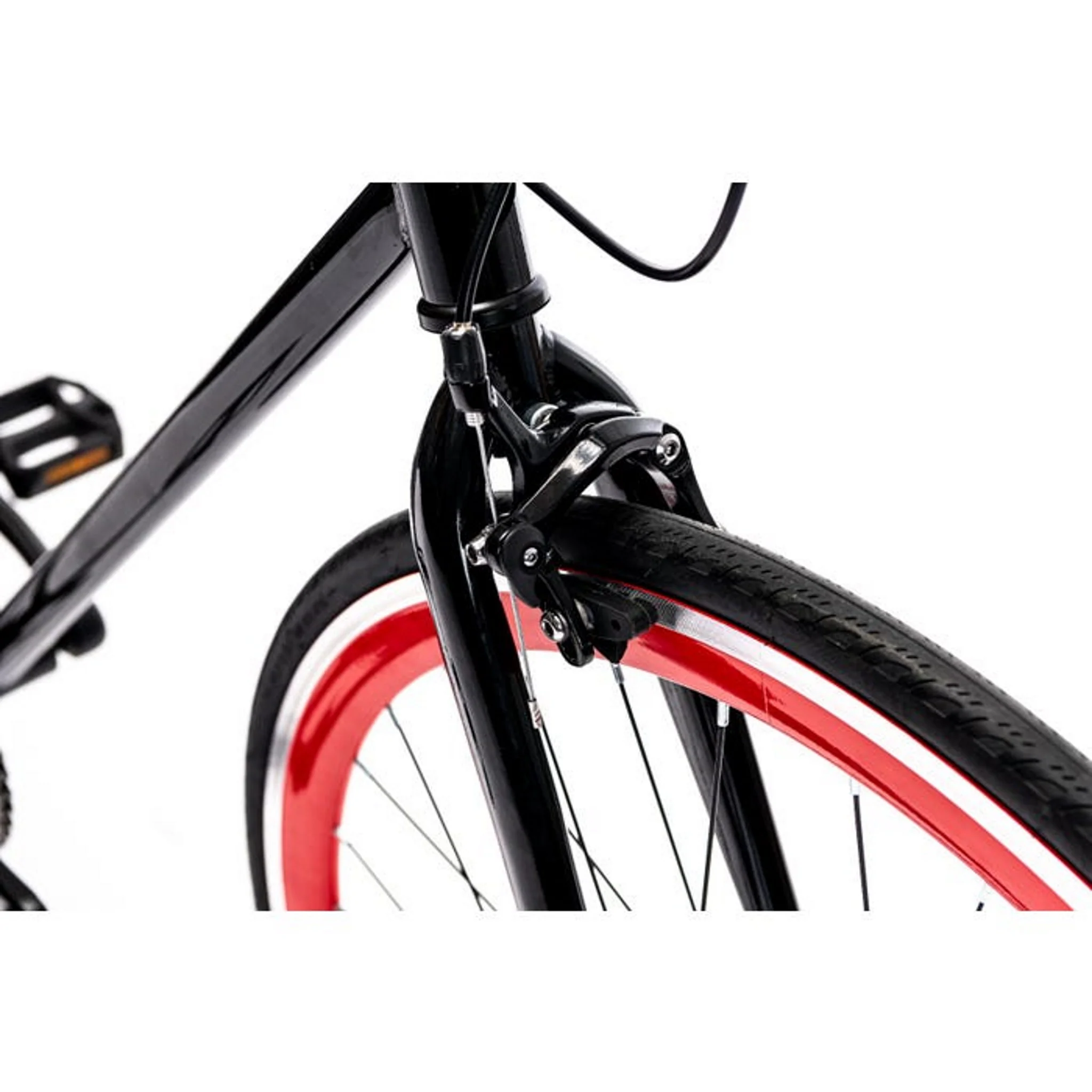 Pedal Messenger Urban Fixie Bike Tokyo Black/Red - Image 5