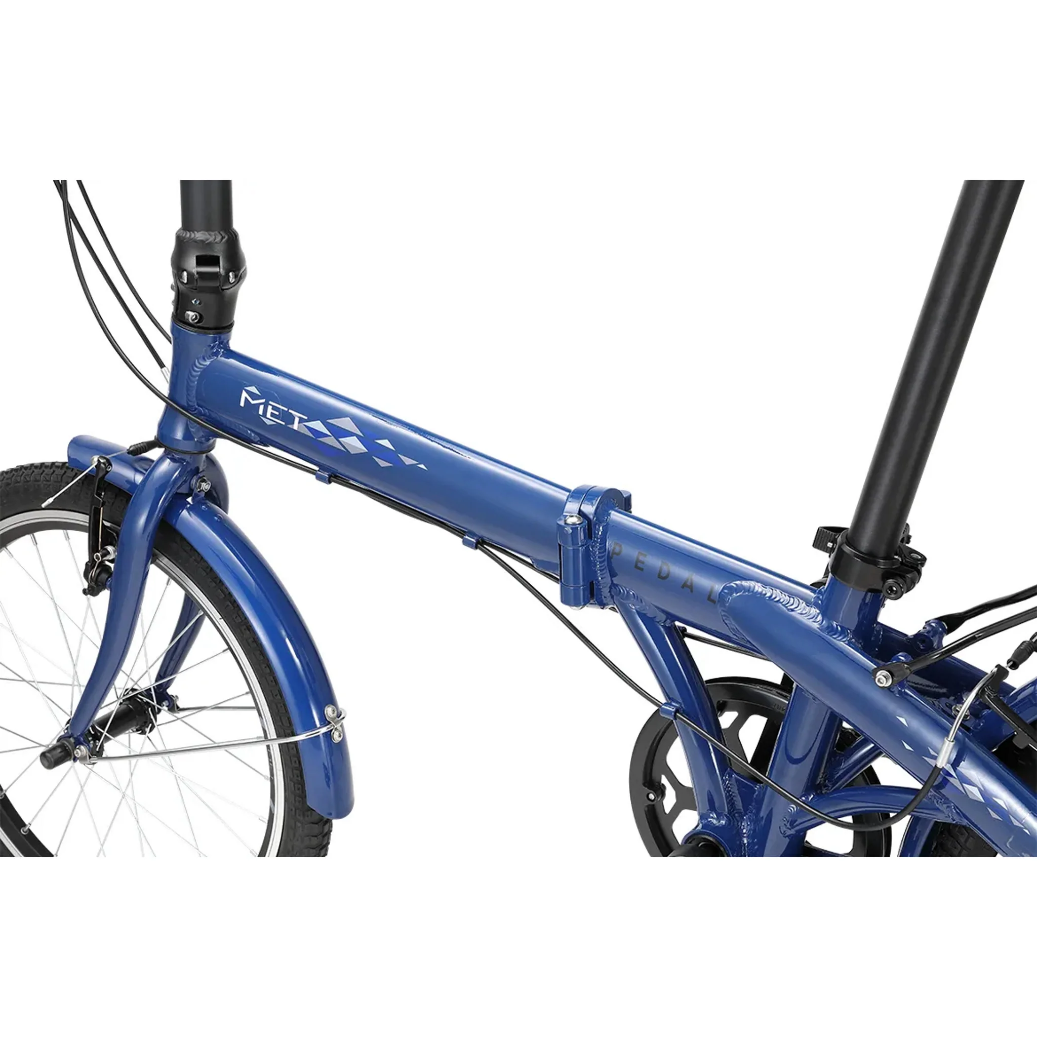 Pedal Met Folding Bike Navy Blue - Image 4