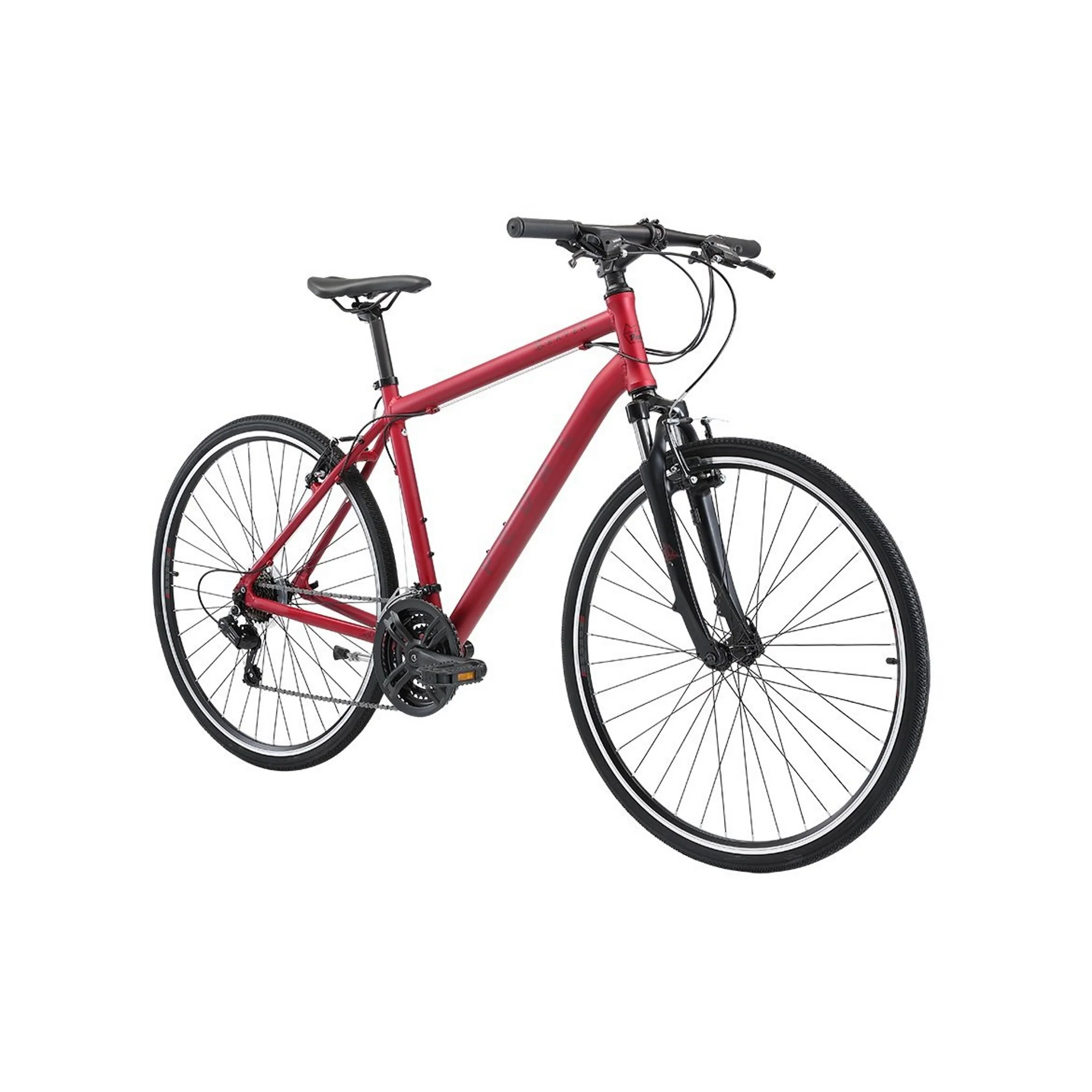 Pedal Raven 2 Hybrid Bike Dark Red - Image 2