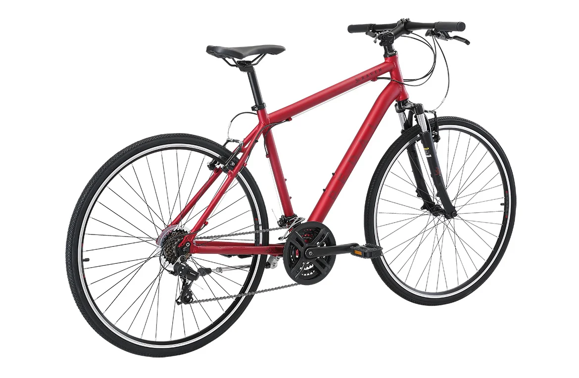 Pedal Raven 2 Hybrid Bike Dark Red - Image 8
