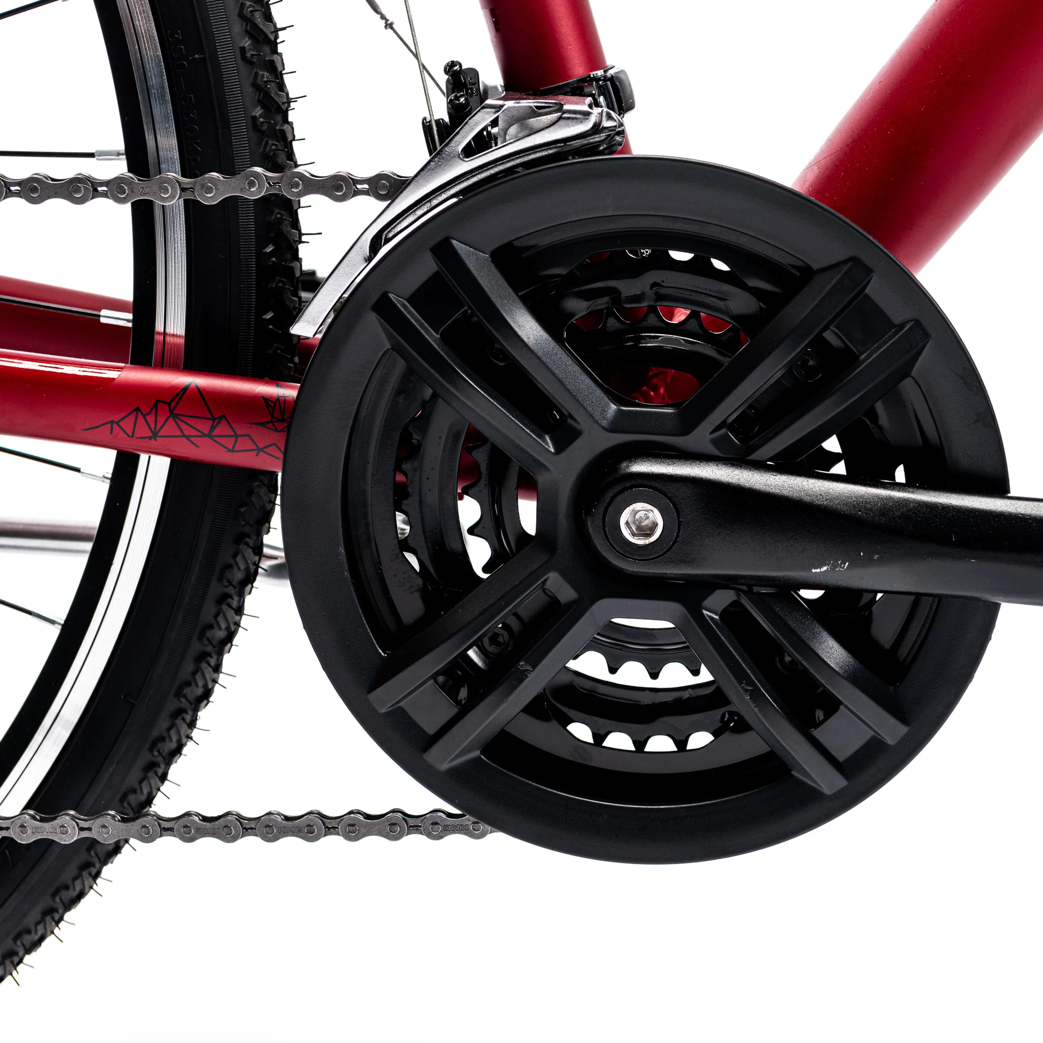 Pedal Raven 2 Hybrid Bike Red - Image 5