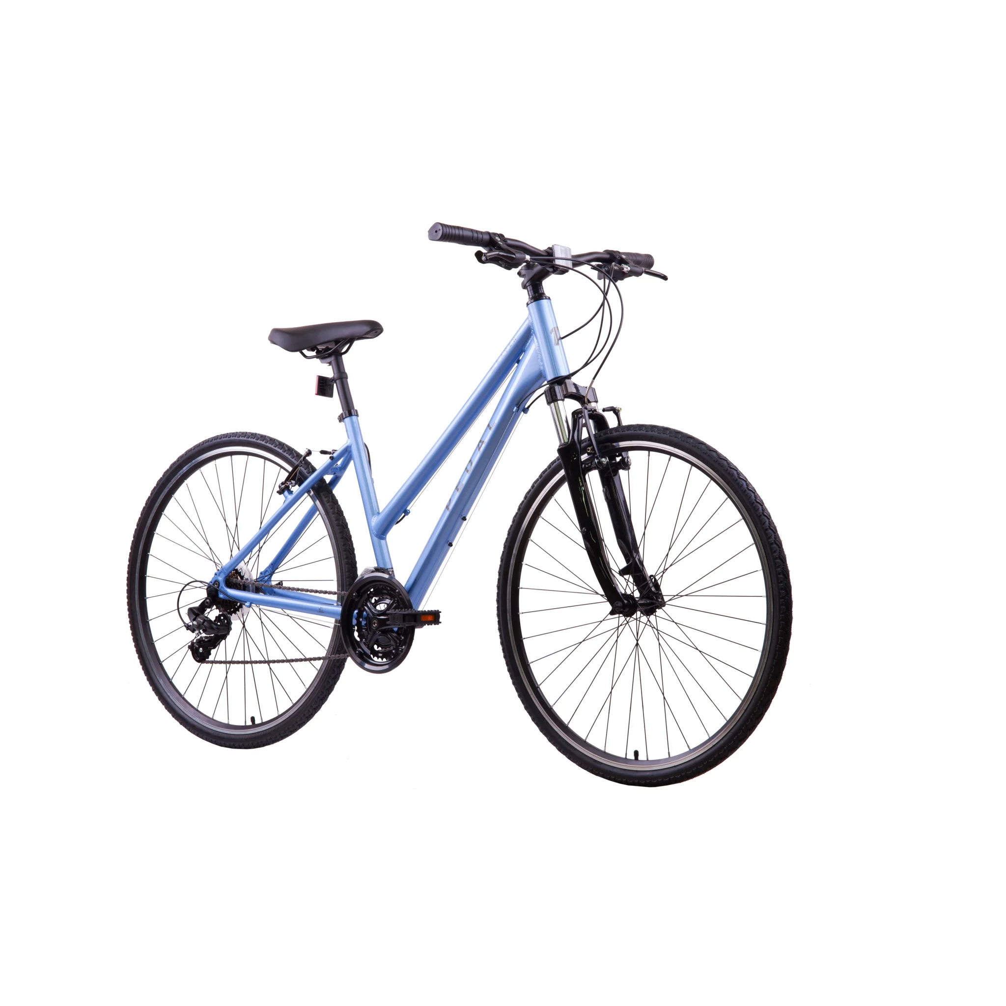 Pedal Raven 3 Hybrid Bike Trapeze Frame Blue - Image 2