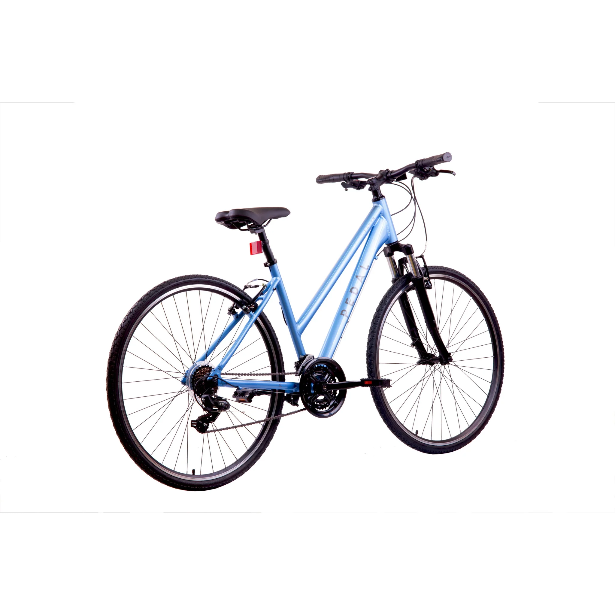 Pedal Raven 3 Hybrid Bike Trapeze Frame Blue - Image 3