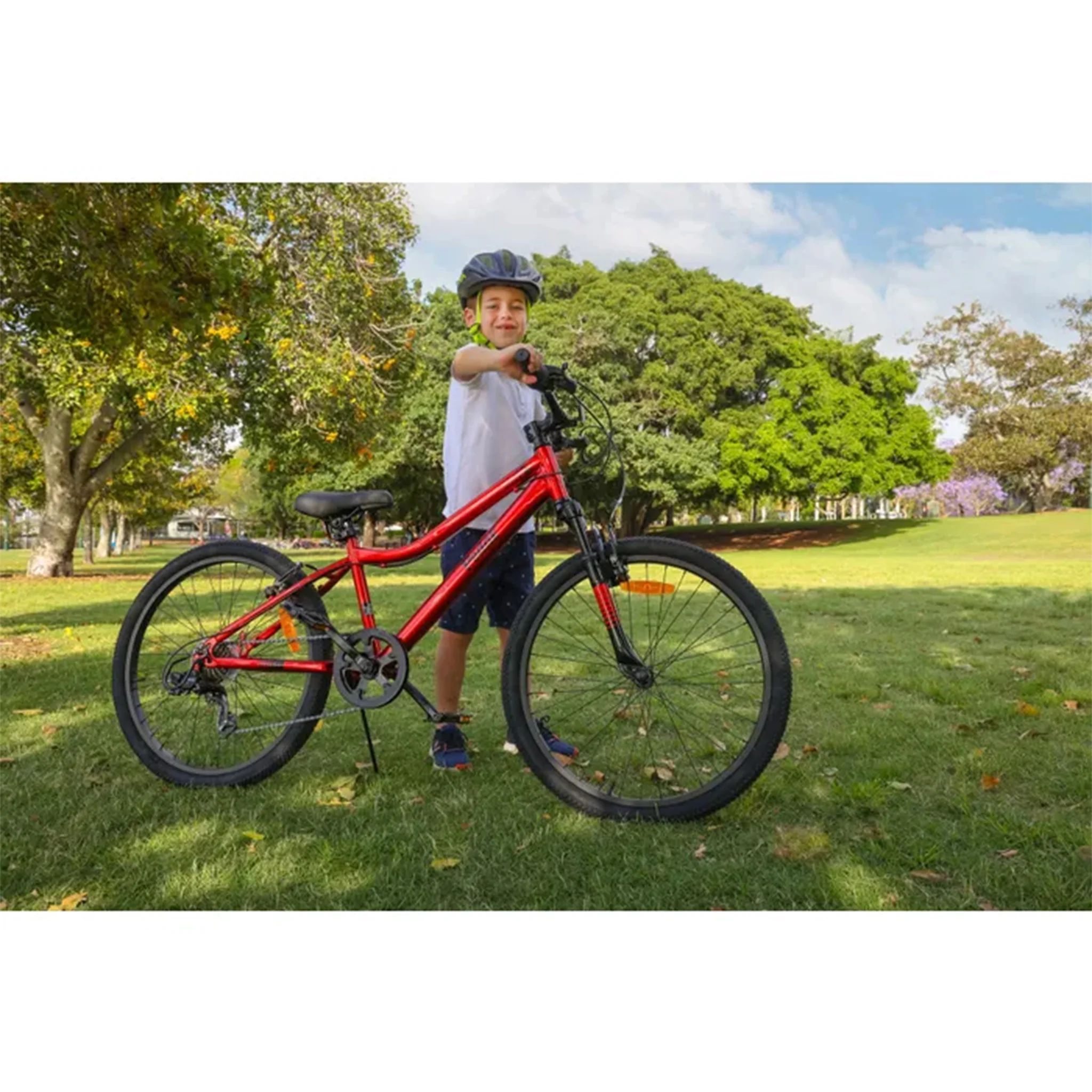 Pedal Roar 24" Kids Bike Steel Blue Pink - Image 5