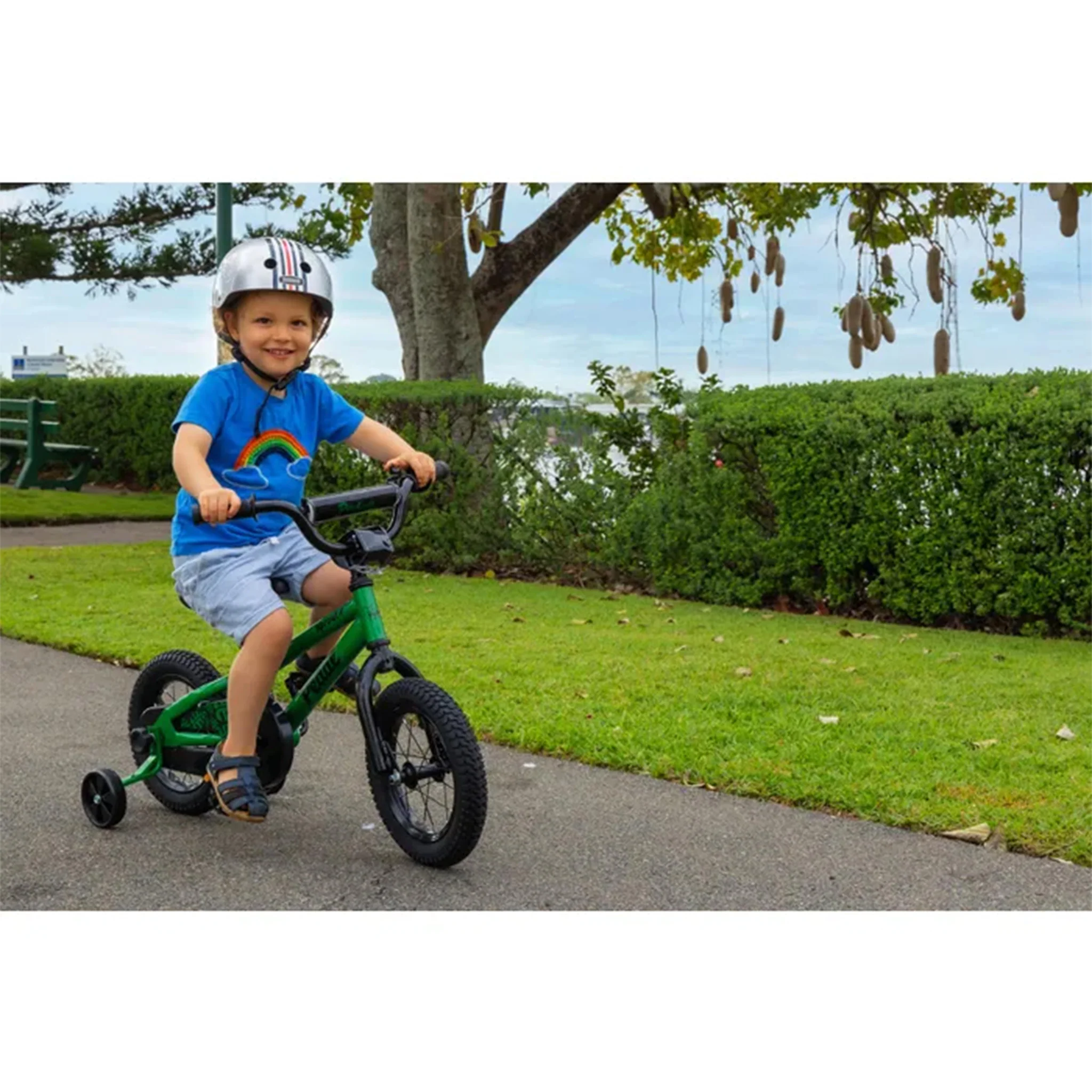 Pedal Sprout Steel Kids bike Green/Black - Image 3