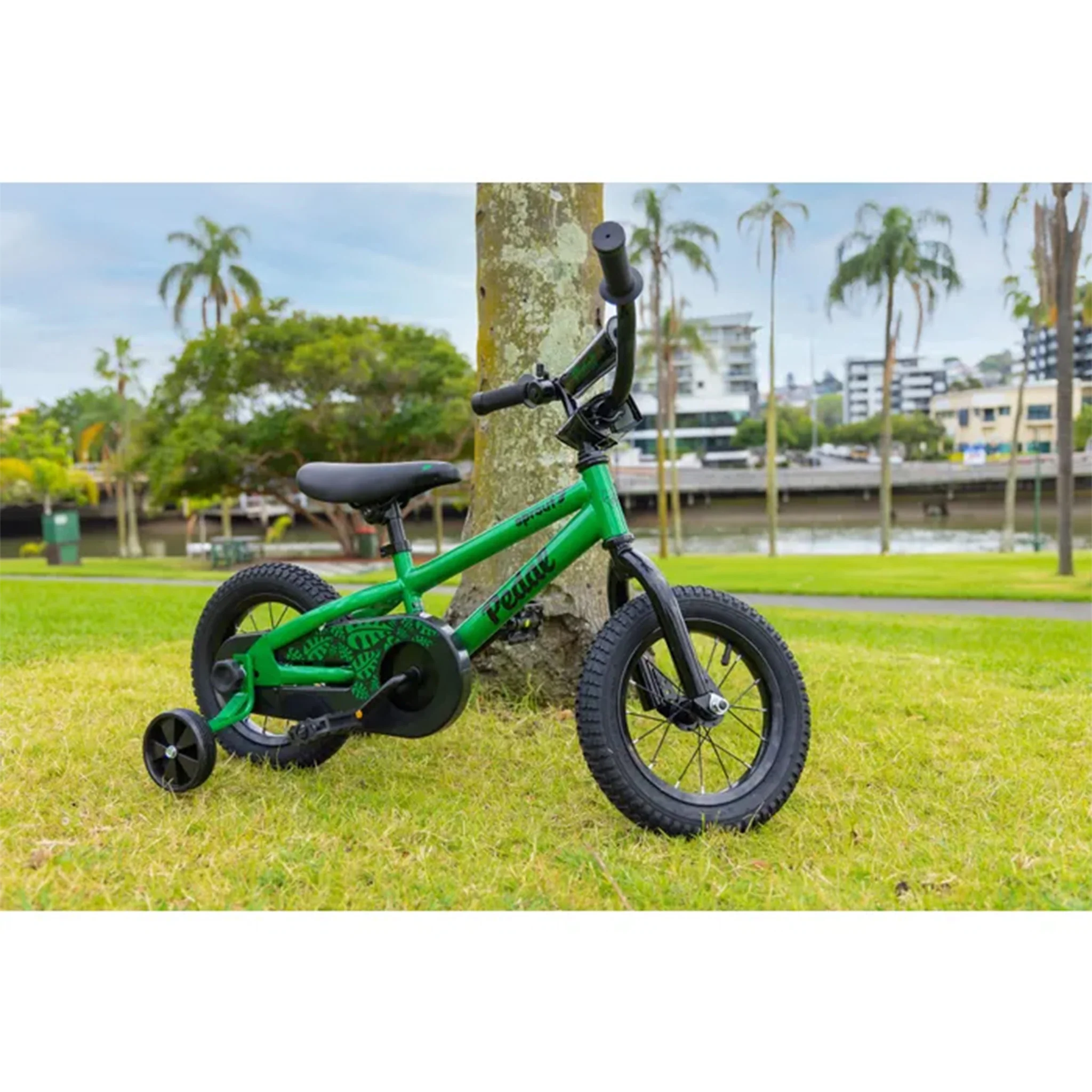 Pedal Sprout Steel Kids bike Green/Black - Image 6