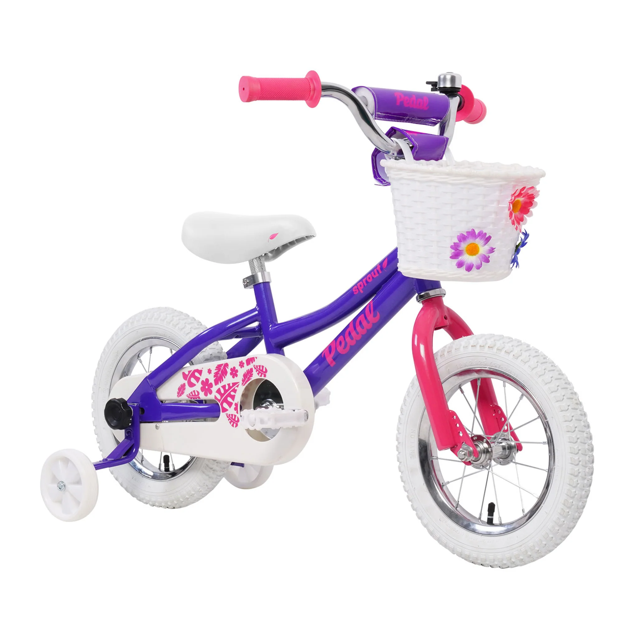 Pedal Sprout Steel Kids Bike Pink/Purple - Image 2