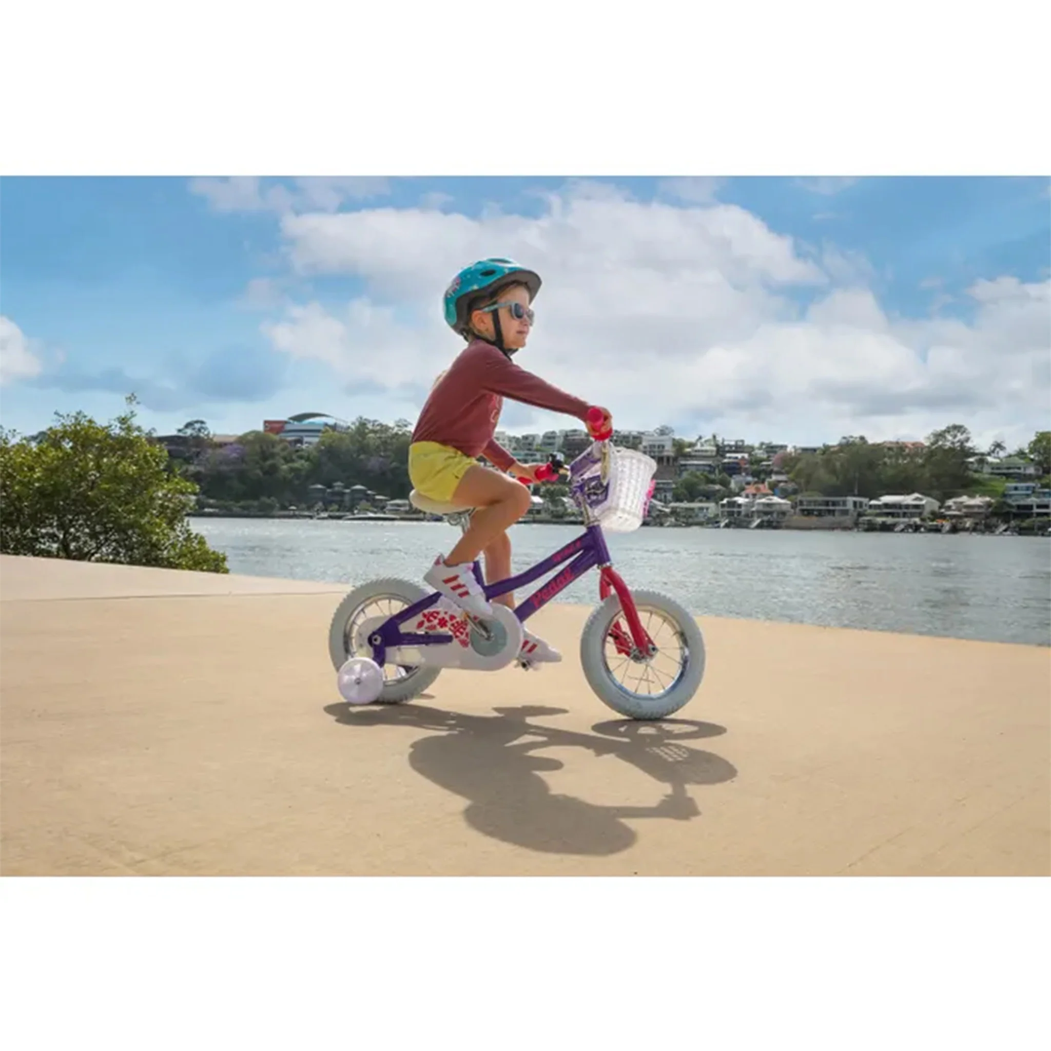 Pedal Sprout Steel Kids Bike Pink/Purple - Image 3