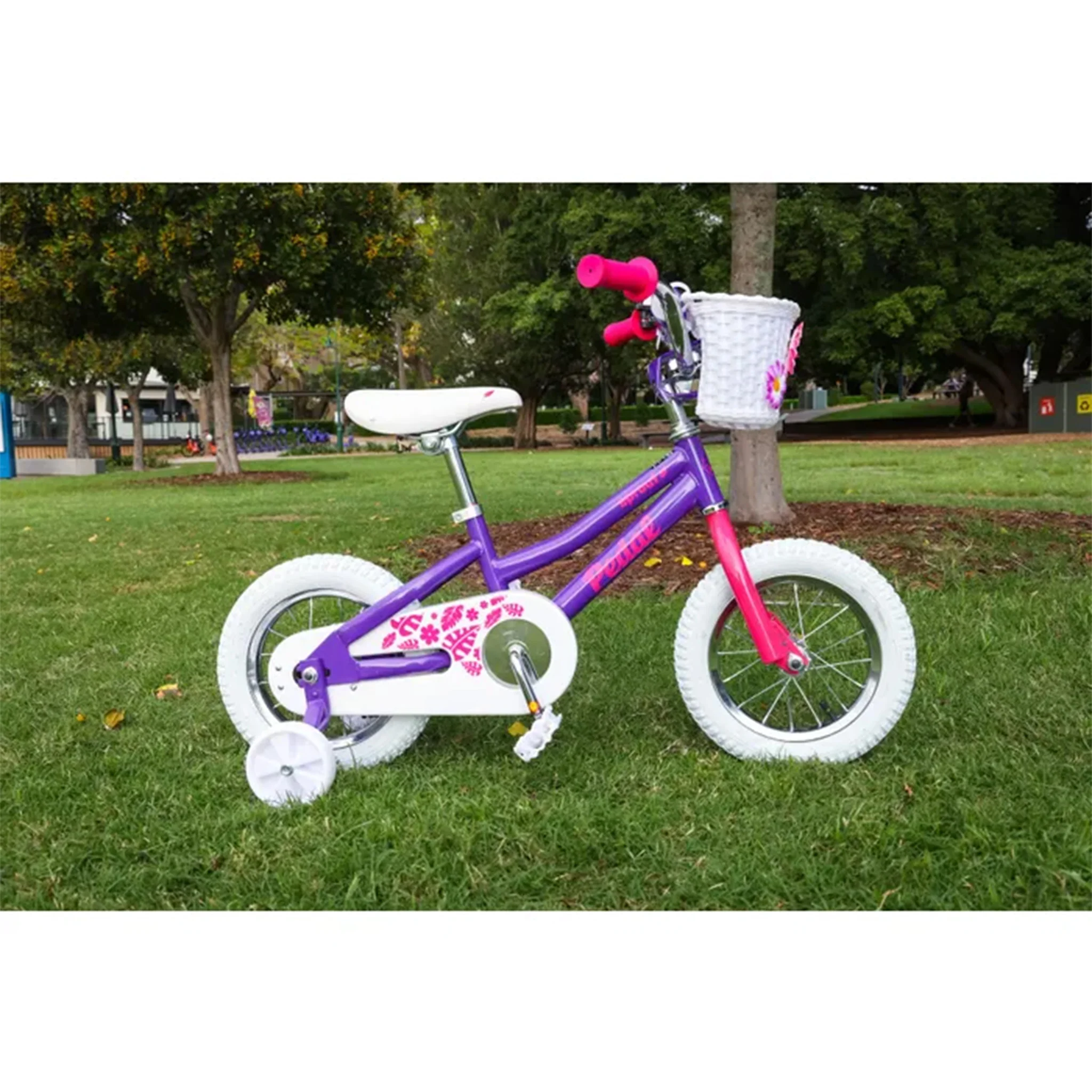 Pedal Sprout Steel Kids Bike Pink/Purple - Image 5