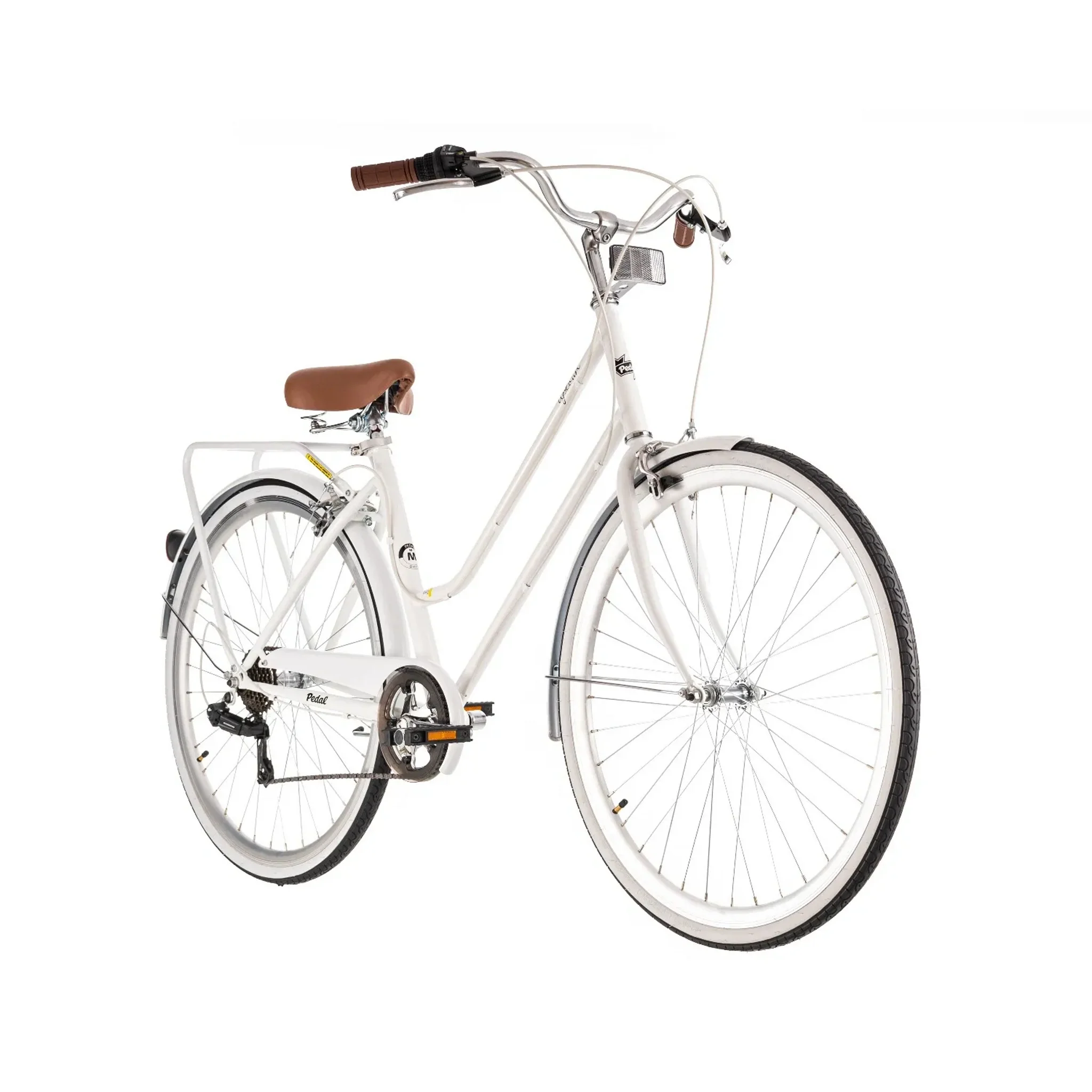 Pedal Uptown Classic Cruiser Bike White - Image 2