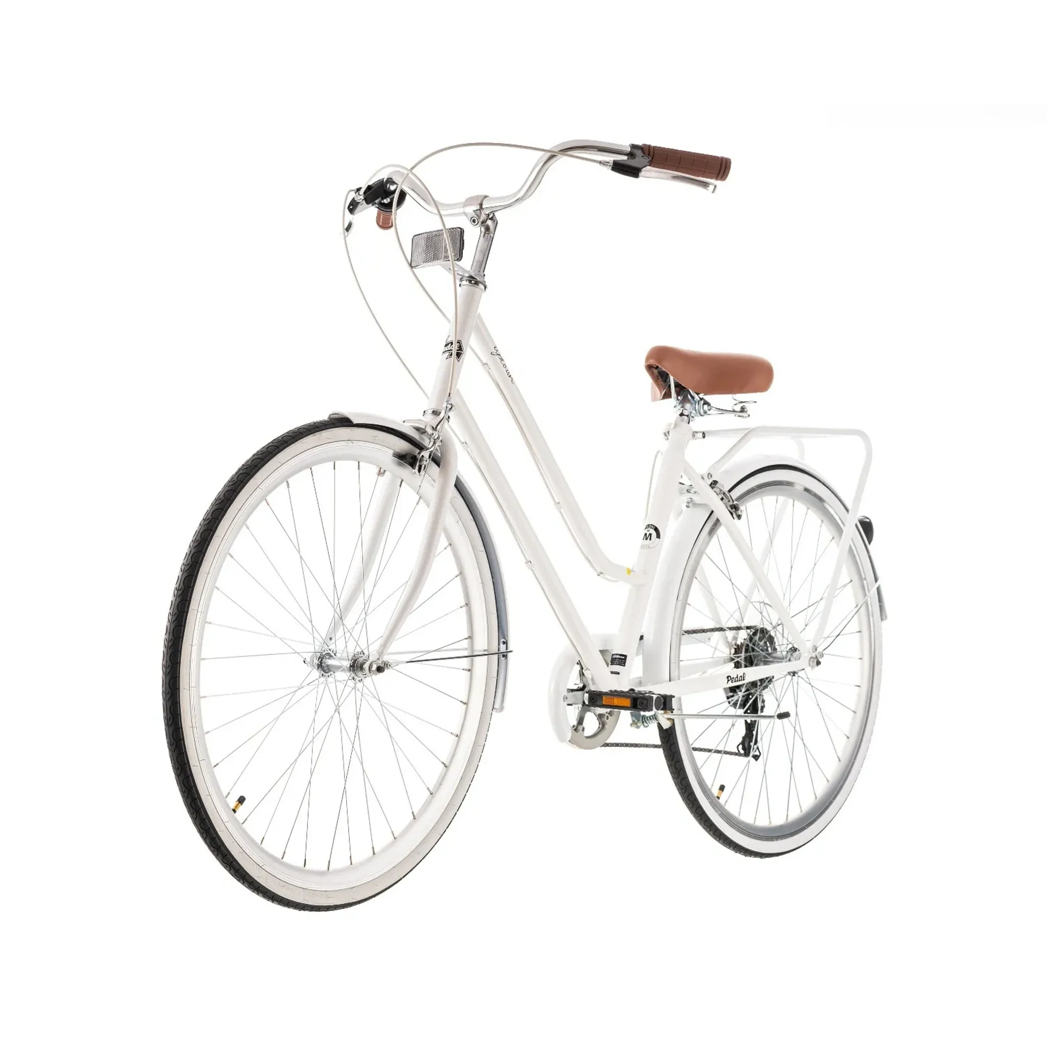 Pedal Uptown Classic Cruiser Bike White - Image 4