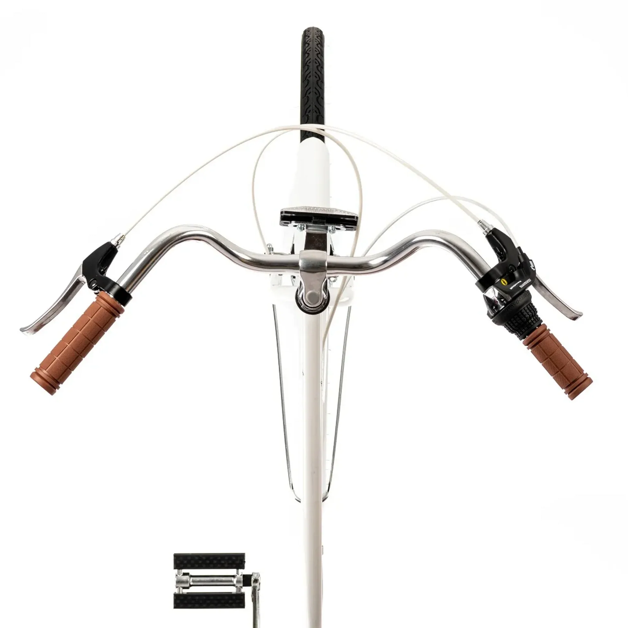 Pedal Uptown Classic Cruiser Bike White - Image 5