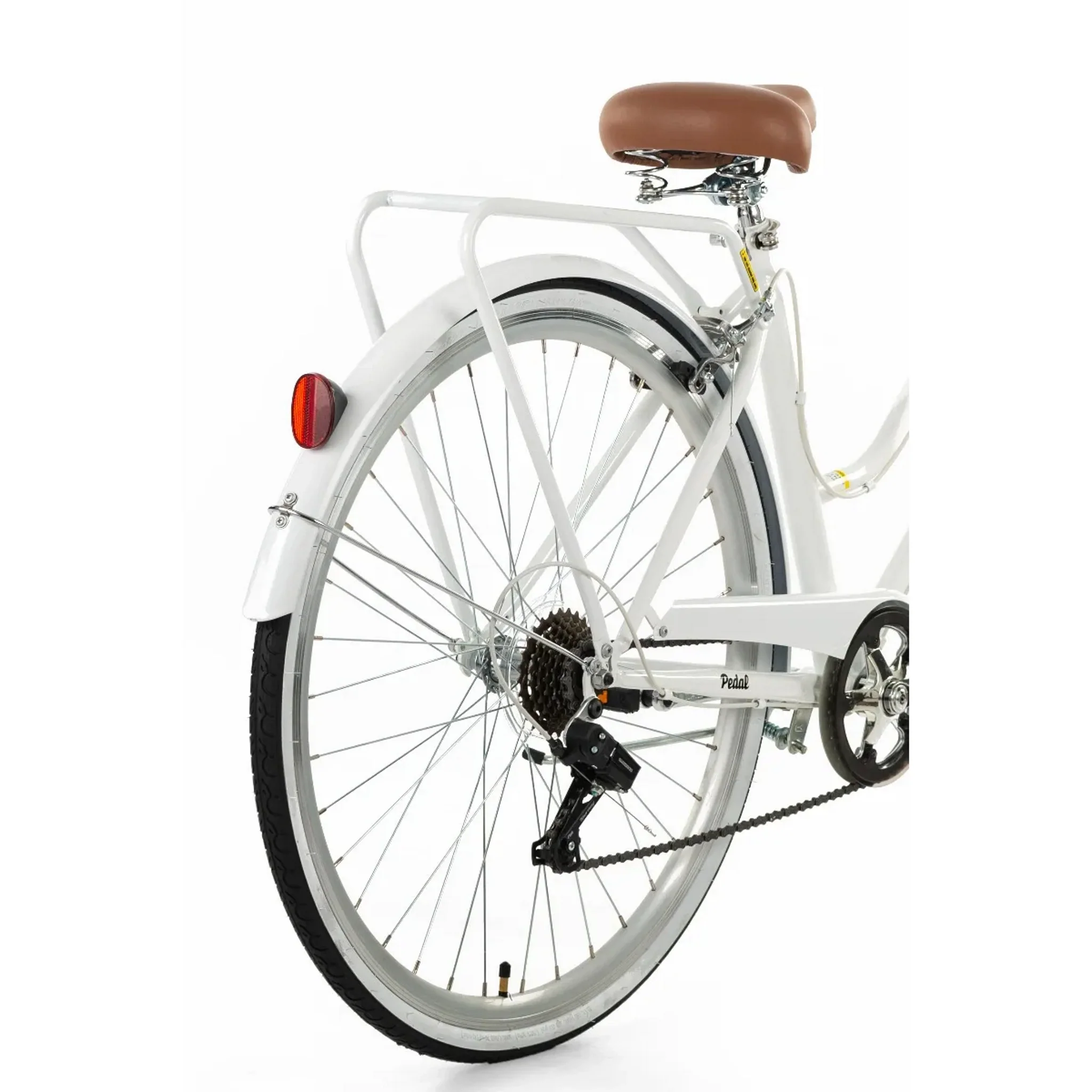 Pedal Uptown Classic Cruiser Bike White - Image 7